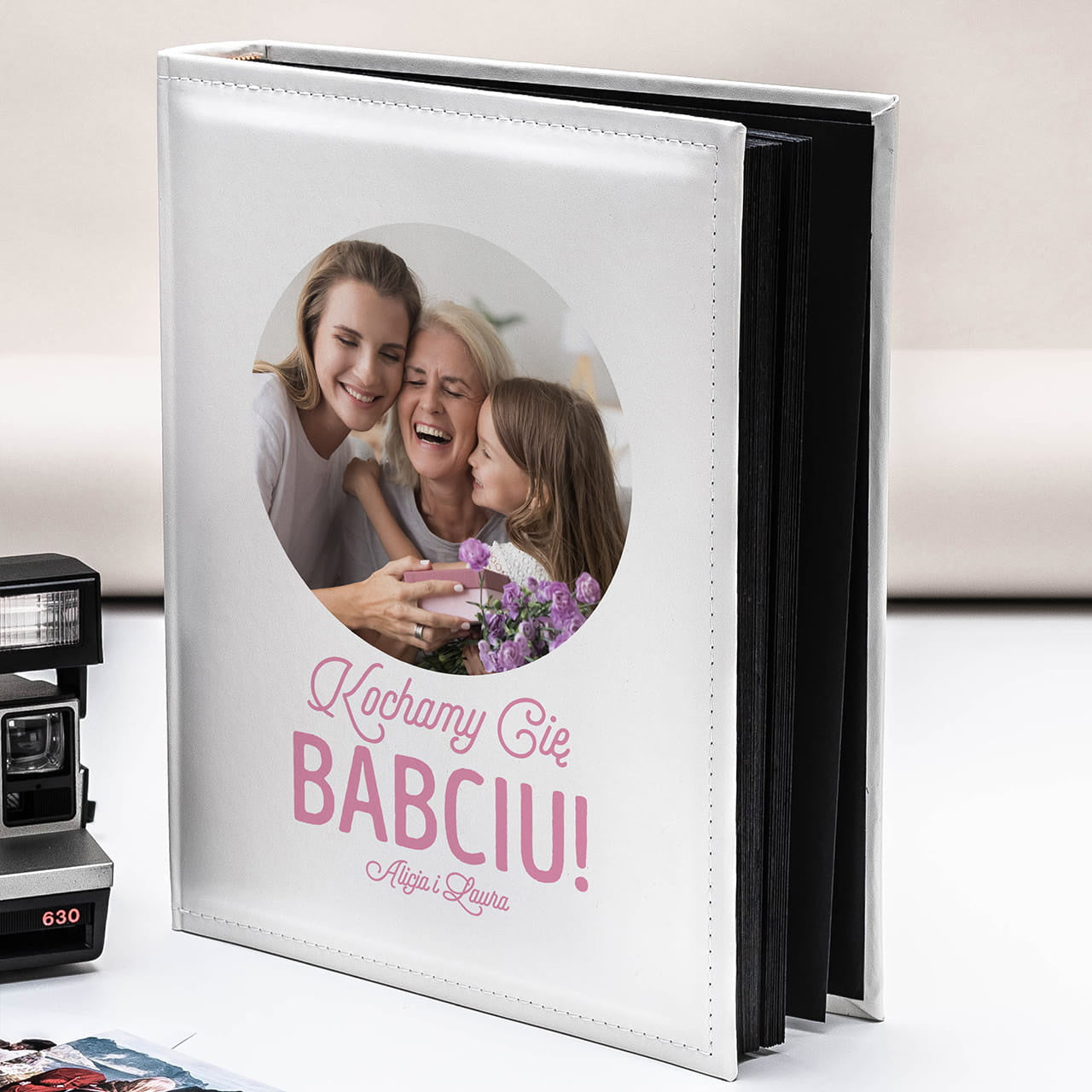 Album ze zdjęciem na okładce - prezent dla babci prezent na dzień babci personalizowany album album dla babci