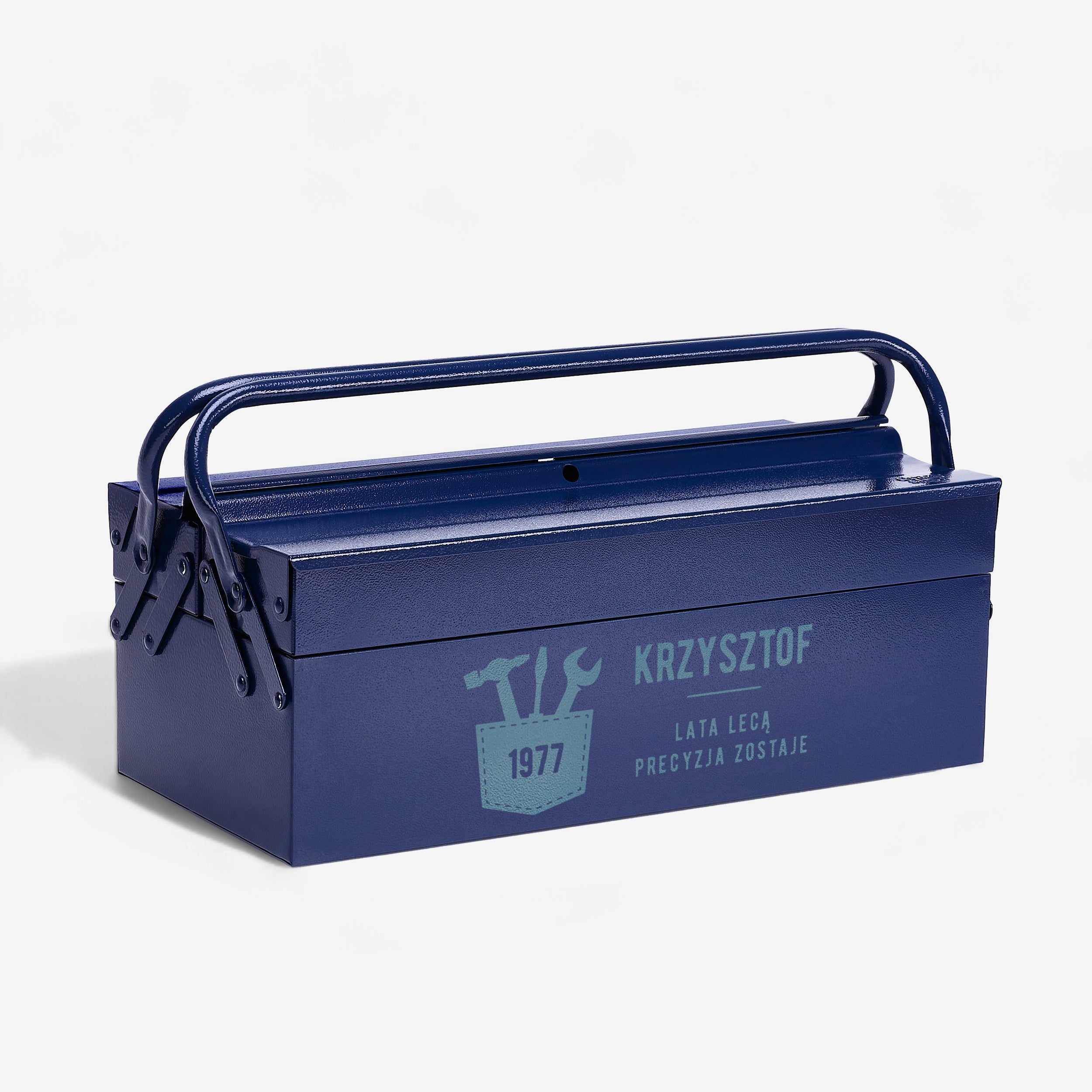 Narzędziowa skrzynka na prezent urodzinowy dla niego prezent dla mężczyzny skrzynka z grawerem