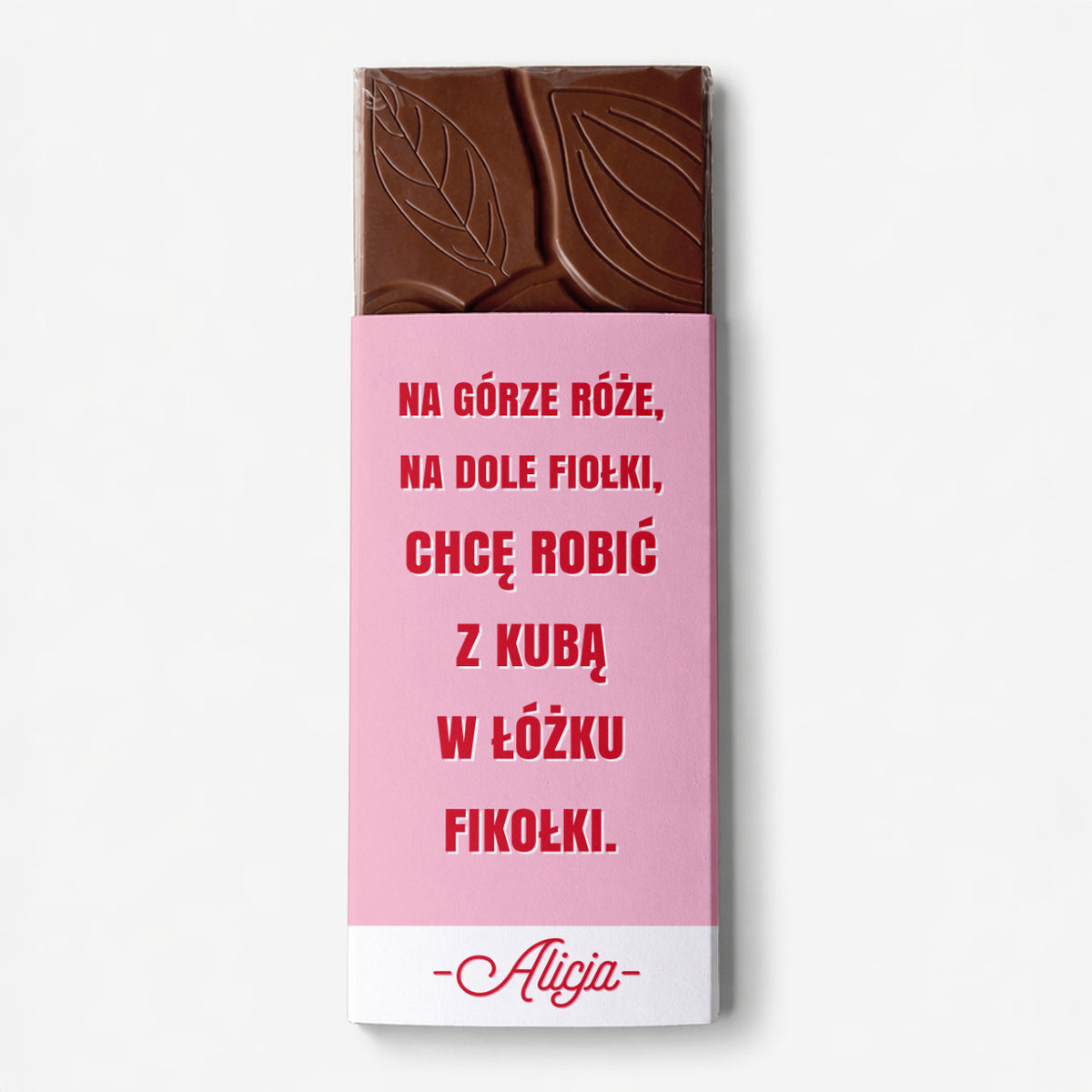 Śmieszny upominek na Dzień Chłopaka - czekolada personalizowana czekolada na Dzień Chłopaka 