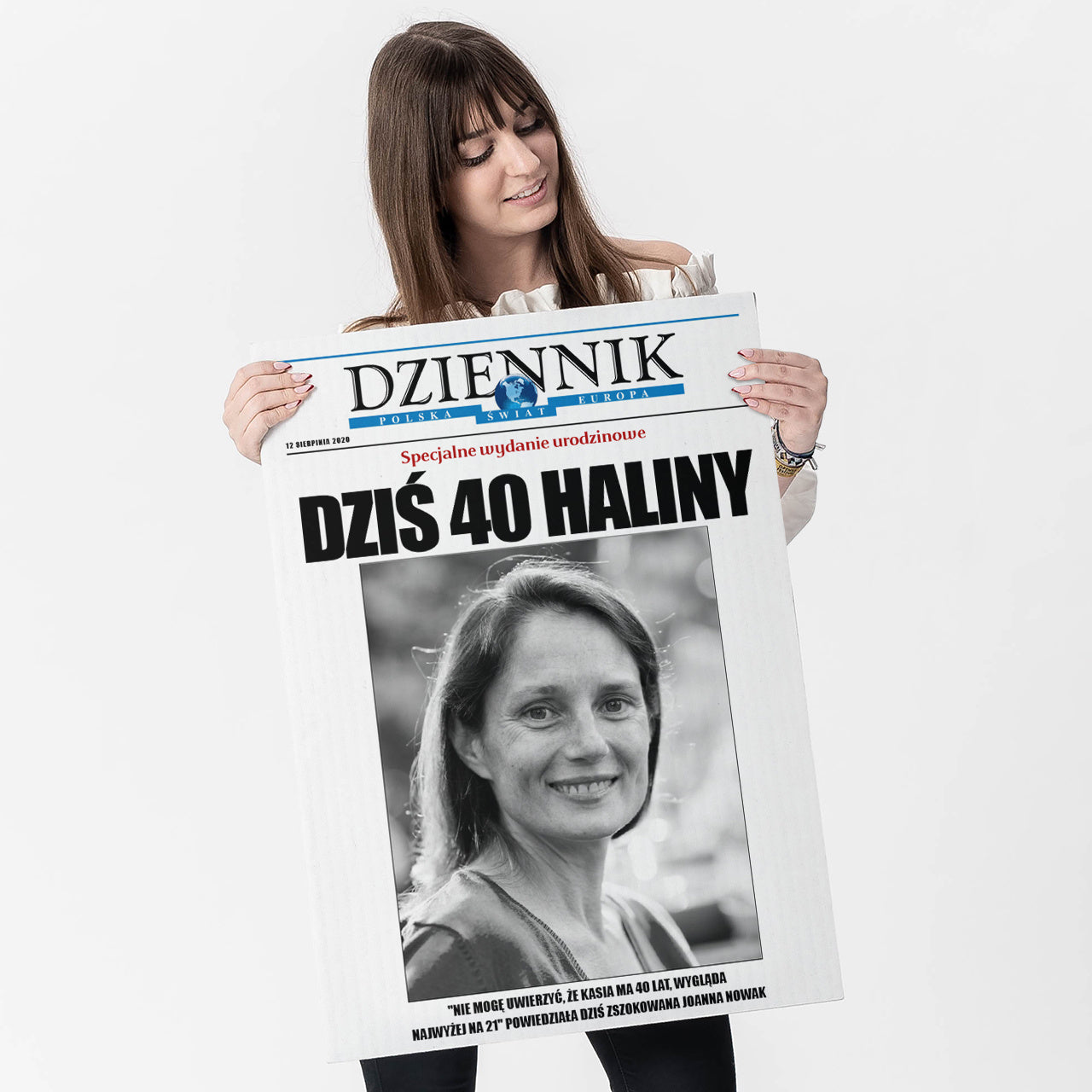 Kartka XXL na 40 urodziny - Dziennik 