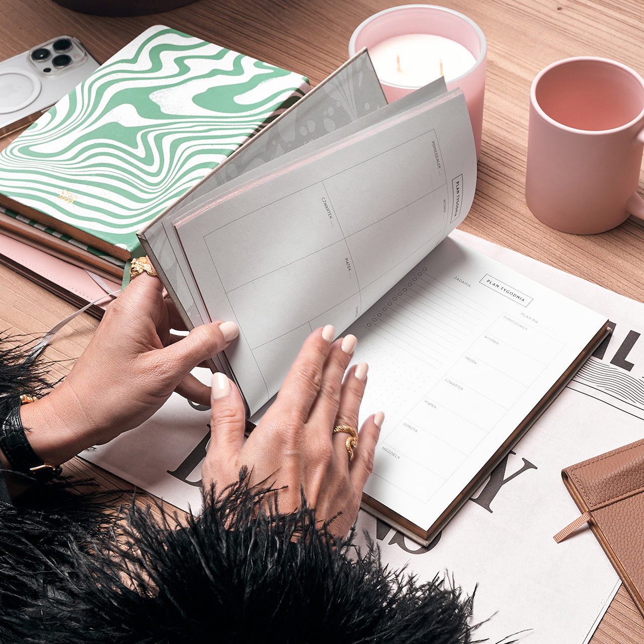 Planner książkowy prezent dla optymistki - Mały sukces personalizowany planer prezent dla kobiety