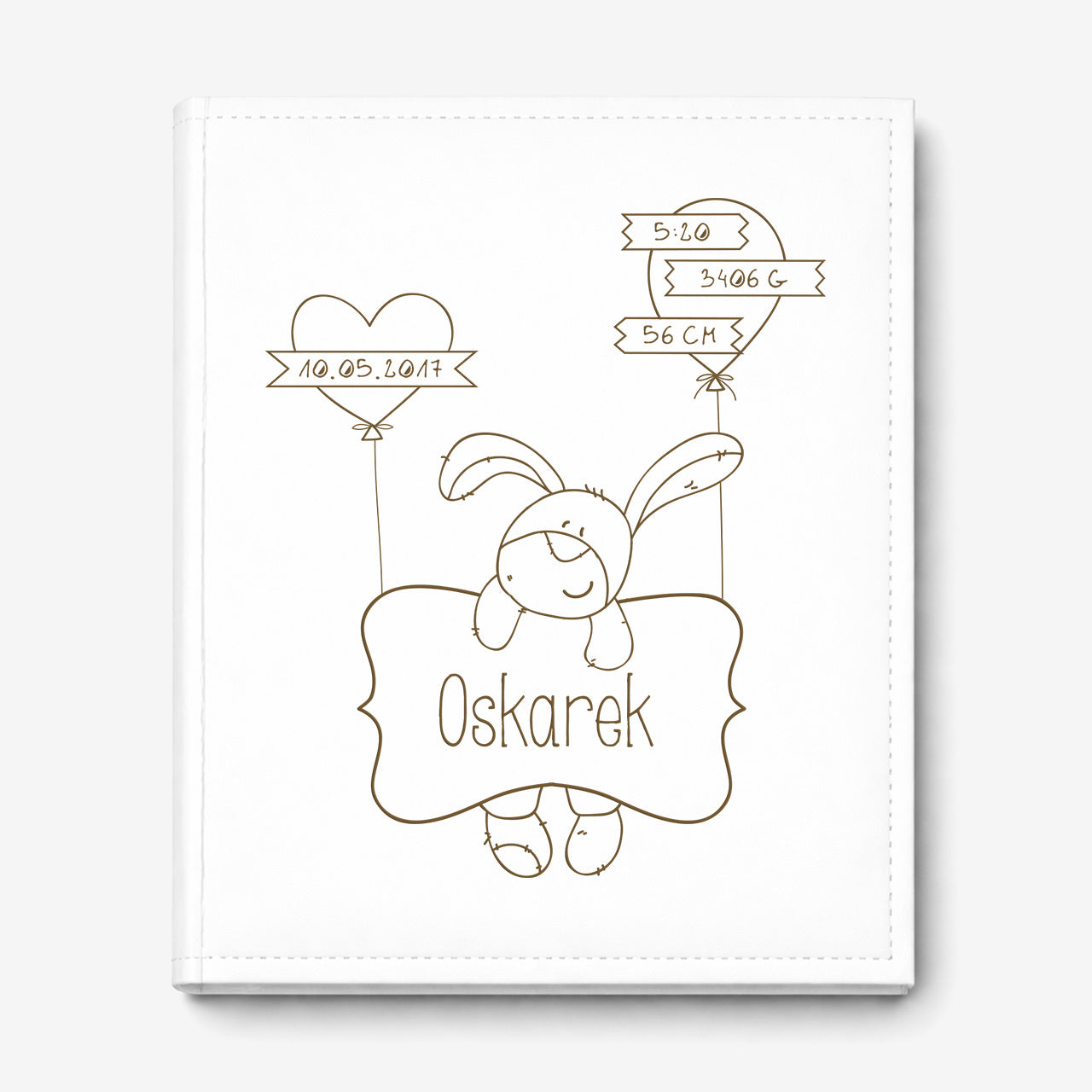 Personalizowany album z metryczką na Narodziny Dziecka prezent na Narodziny Dziecka