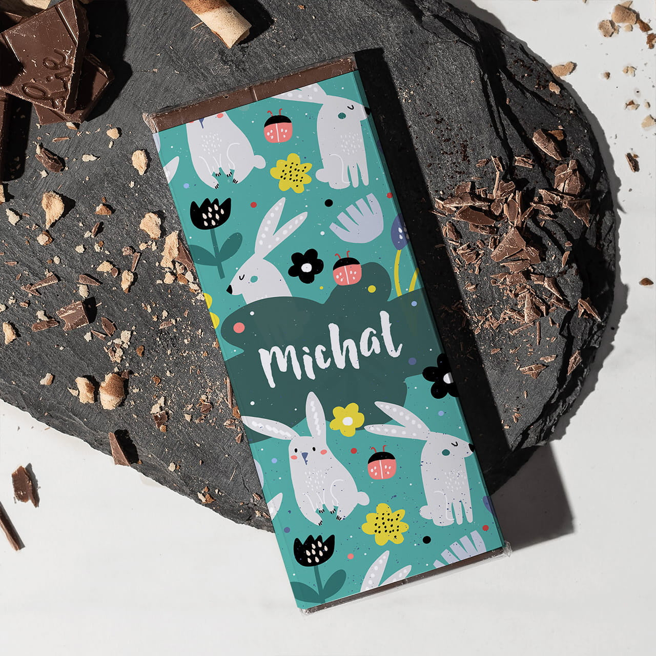 Personalizowana czekolada wielkanocna - prezent na Wielkanoc dla dziewczynki