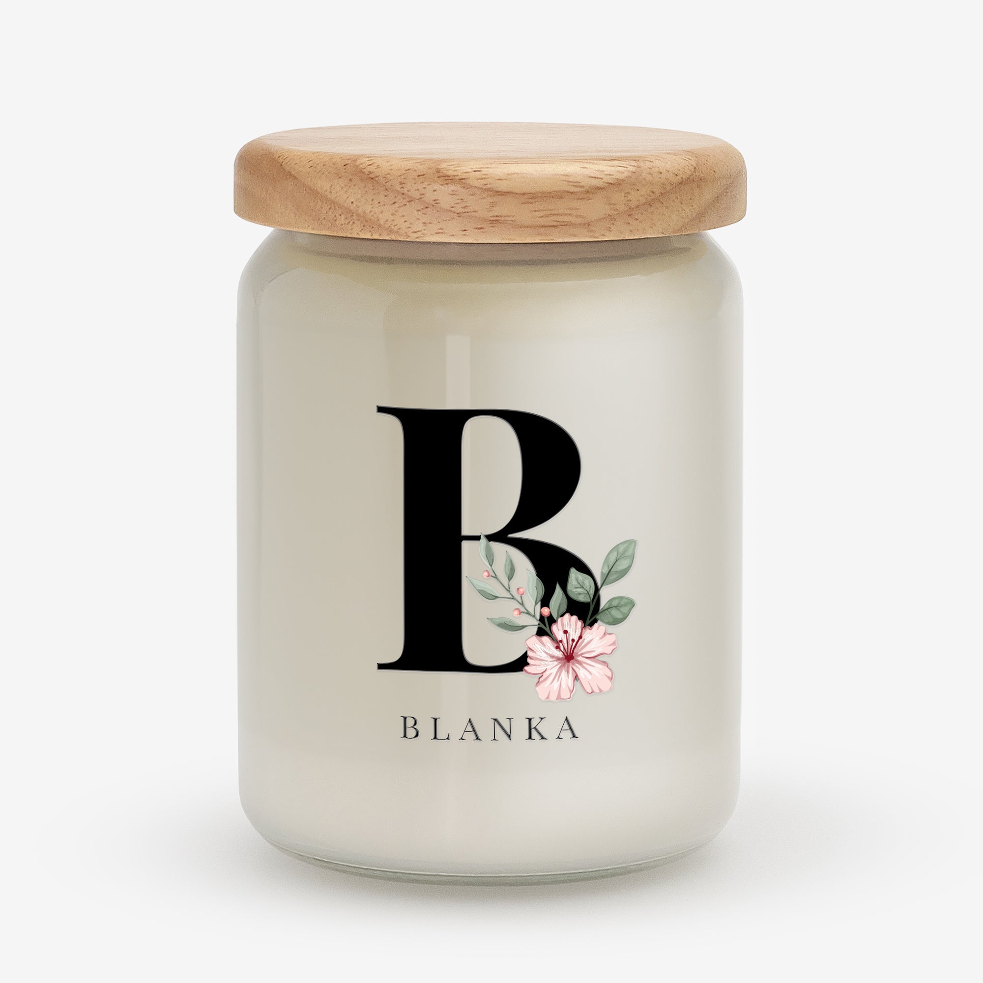 Personalizowana świeca sojowa dla kobiety - z imieniem świeca personalizowana prezent dla kobiety dla niej