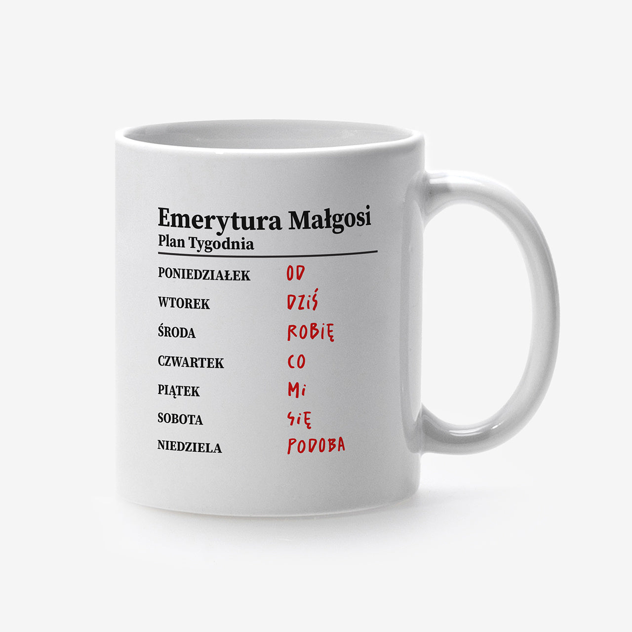 Kubek w opakowaniu prezentowym - upominek dla emeryta prezent dla emeryta kubek dla emeryta