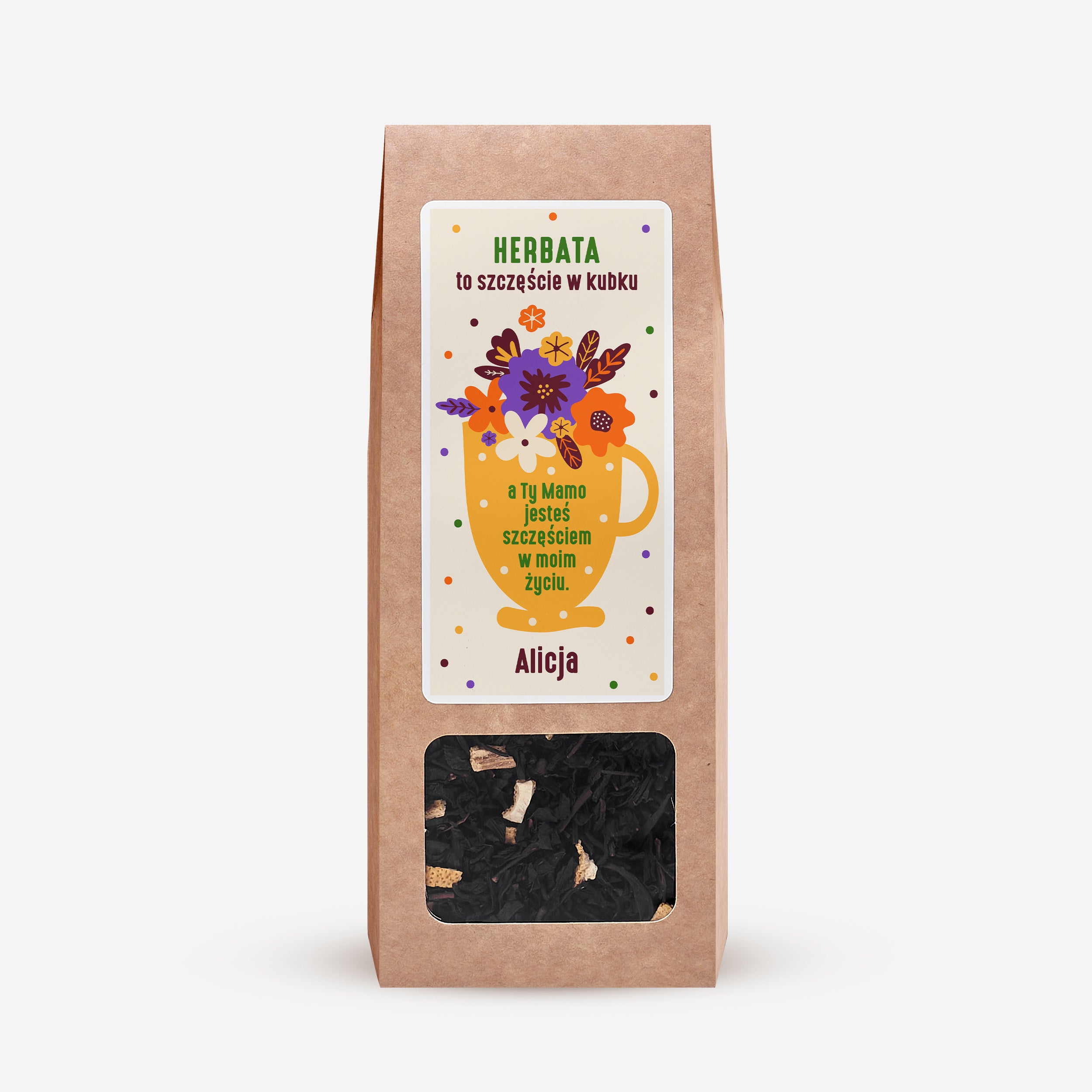 Herbata dla mamy - zestaw herbata sypana z łyżeczką