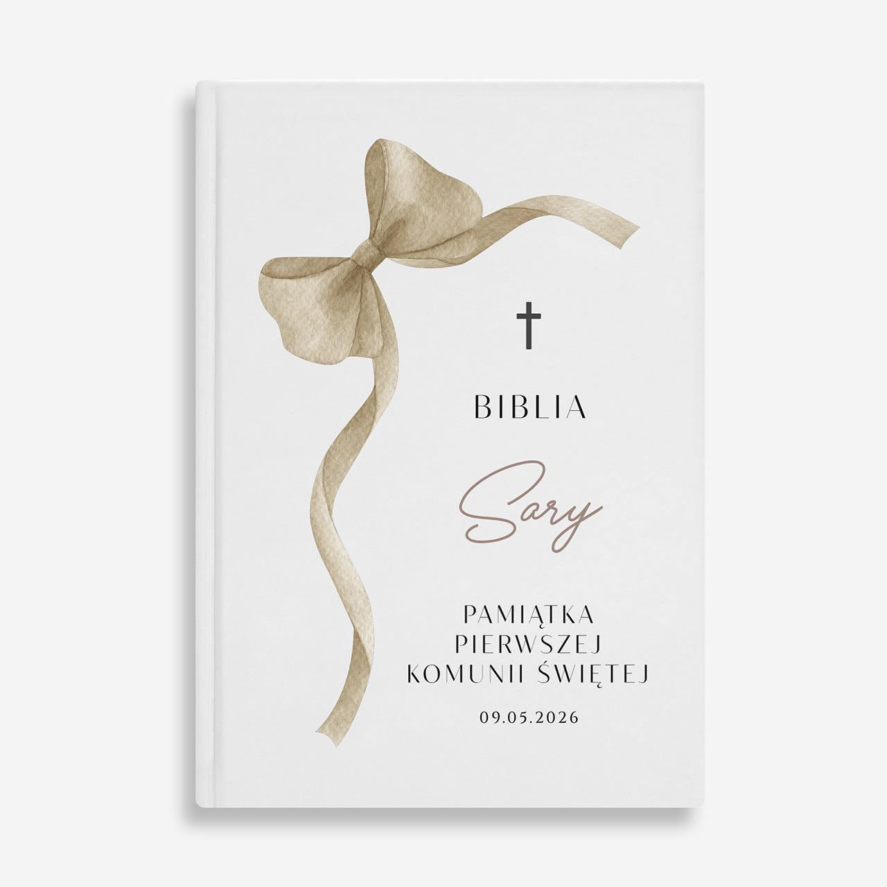 Biblia na Komunię - prezent personalizowany elegancki prezent komunijny personalizowana Biblia