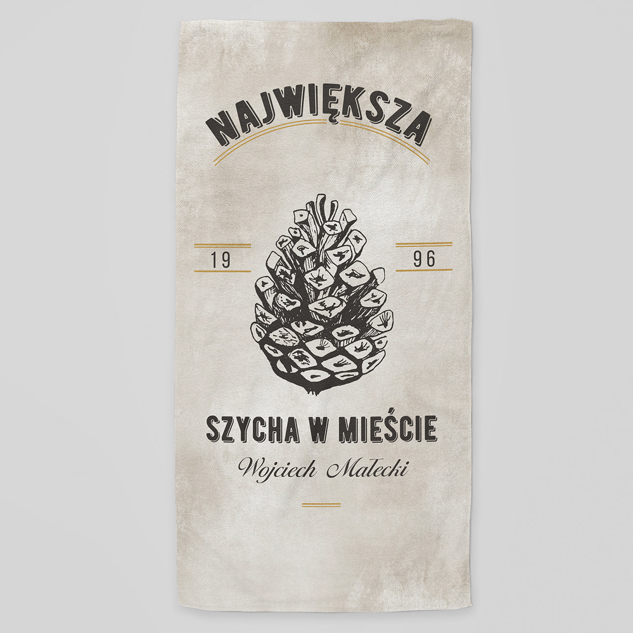 Personalizowany ręcznik dla faceta na urodziny prezent dla faceta ręcznik z nadrukiem