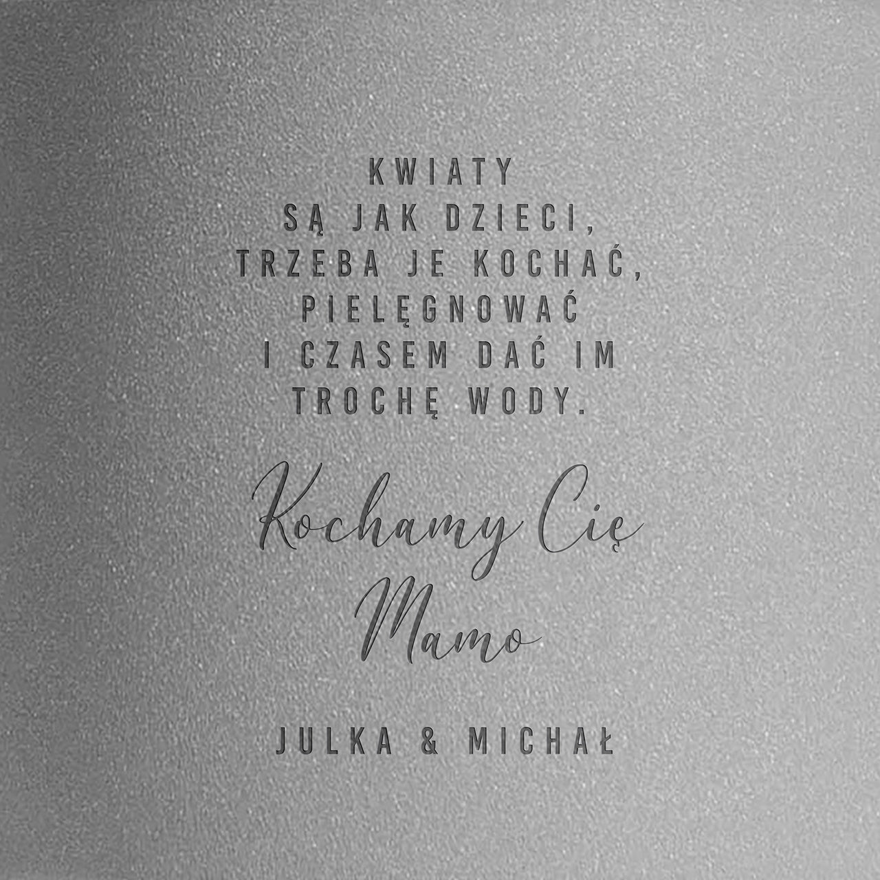 Grawerowana osłonka na doniczkę dla mamy