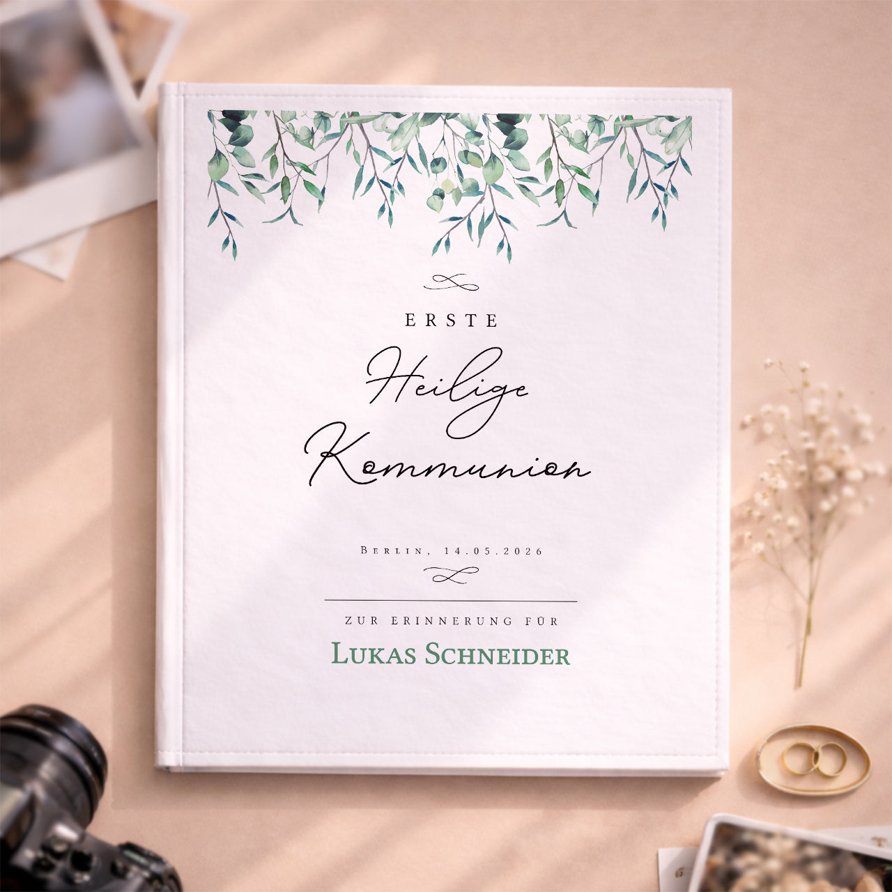 Personalisiertes Album als Geschenk zur Kommunion