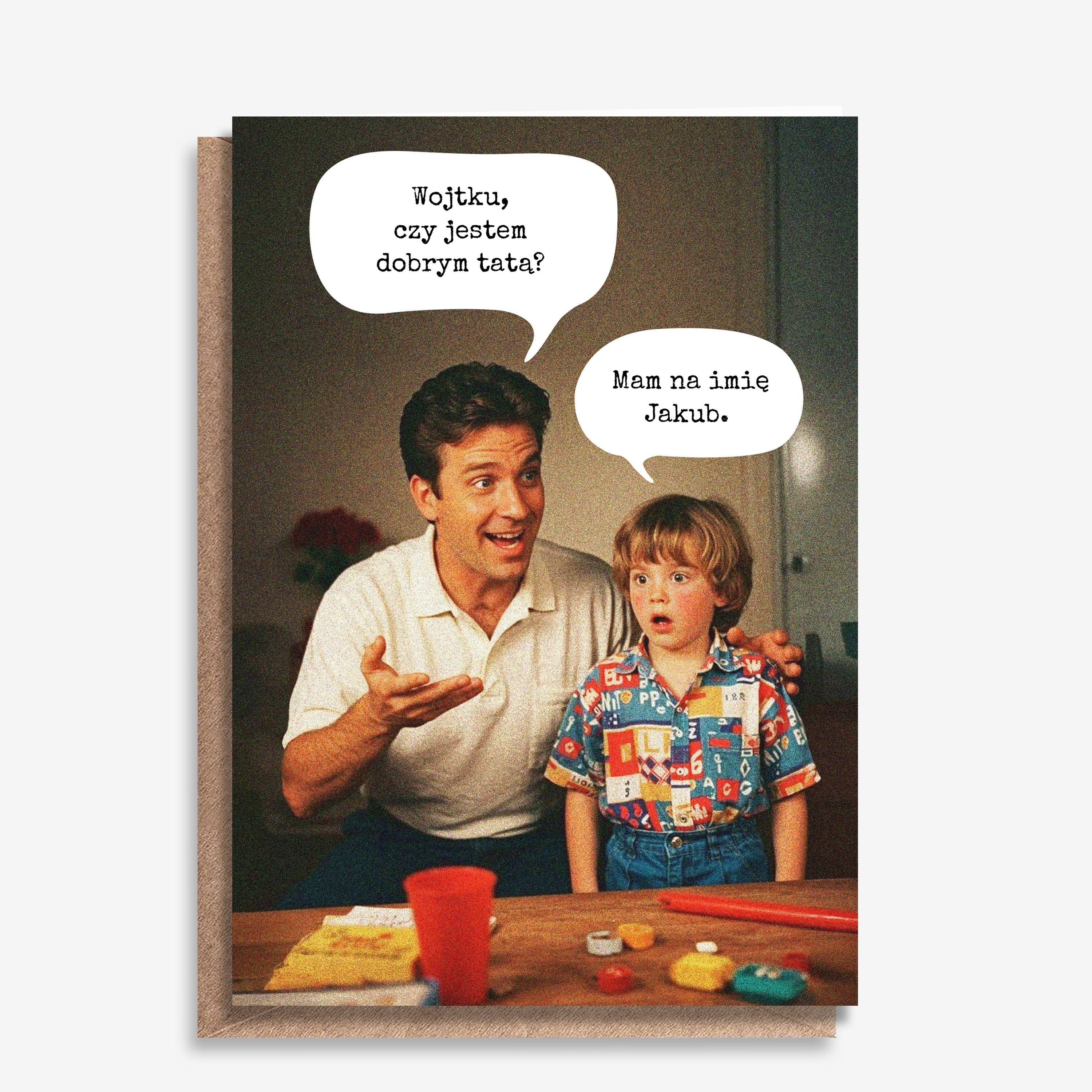 Śmieszna kartka na Dzień Taty – retro kartka personalizowana dla Taty prezent dla Taty na Dzień Taty