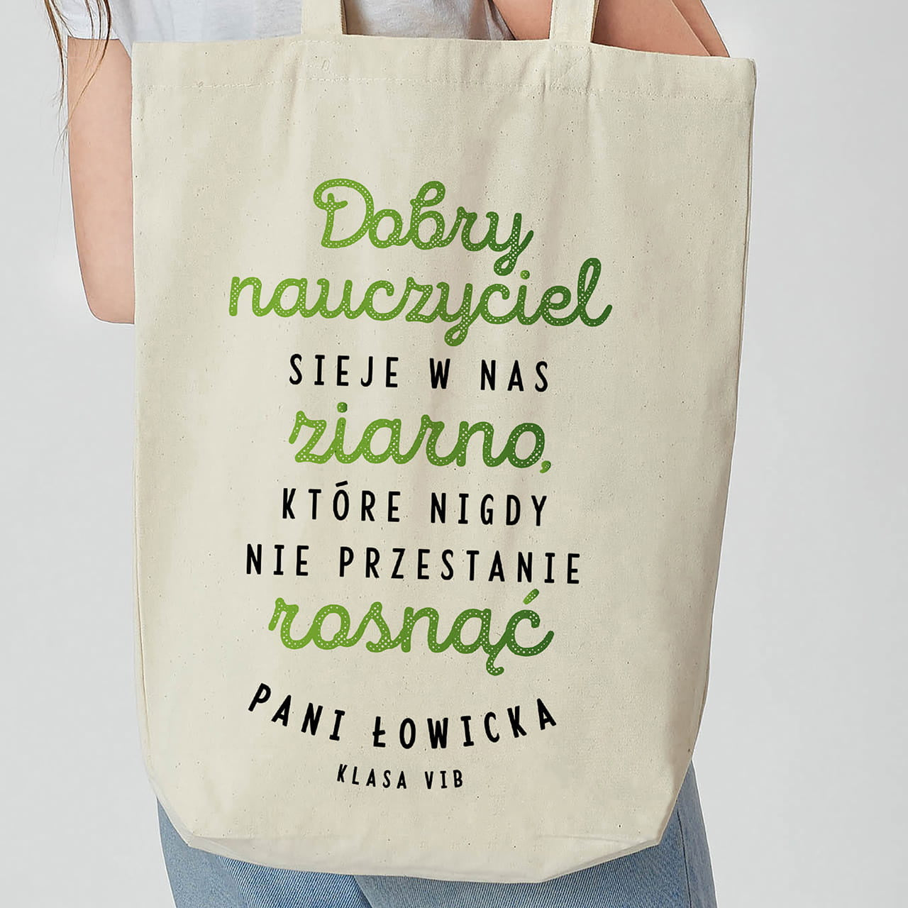 Personalizowana torba dla nauczyciela prezent na dzień nauczyciela prezent dla nauczyciela personalizowana torba