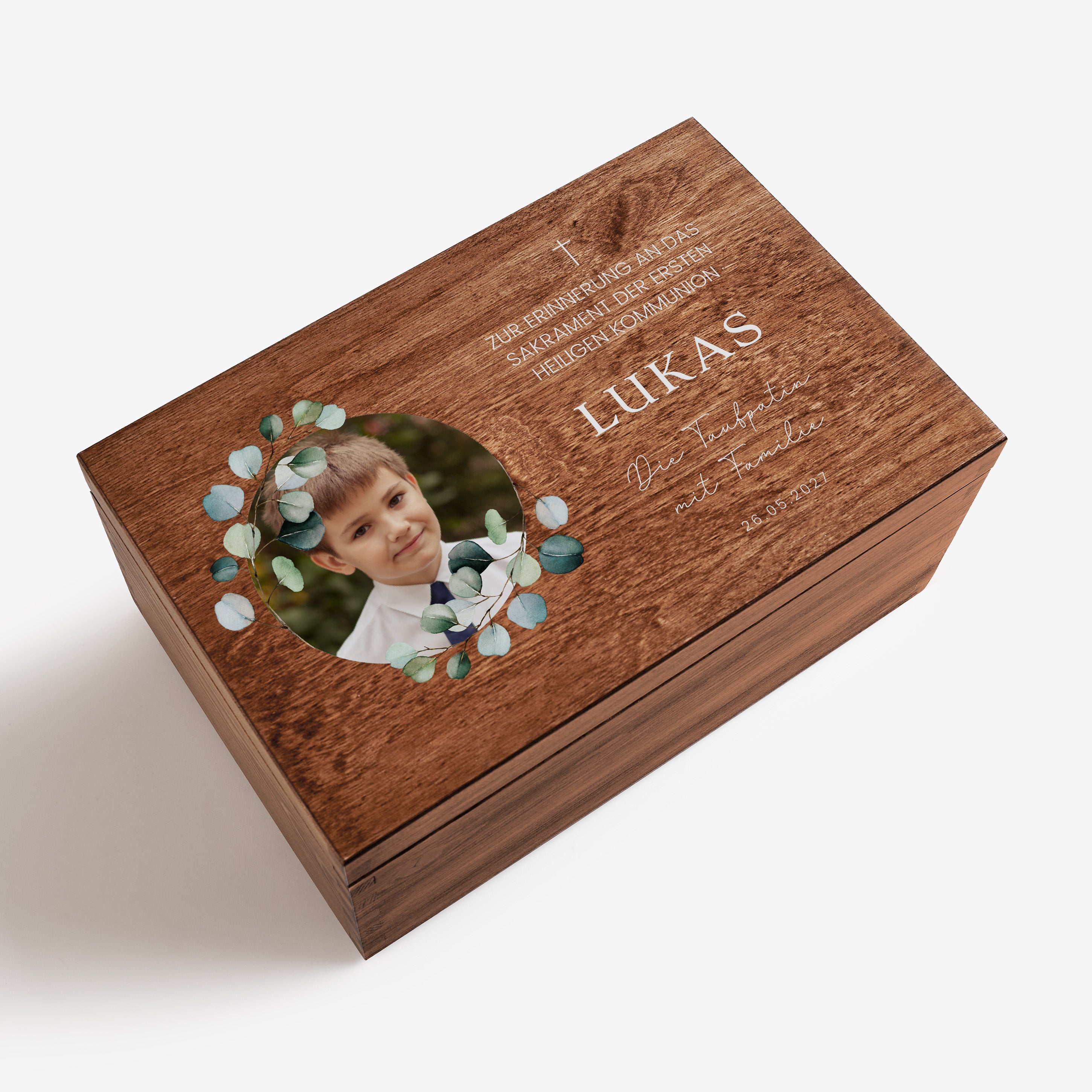 Holz-Erinnerungsbox zur Erstkommunion
