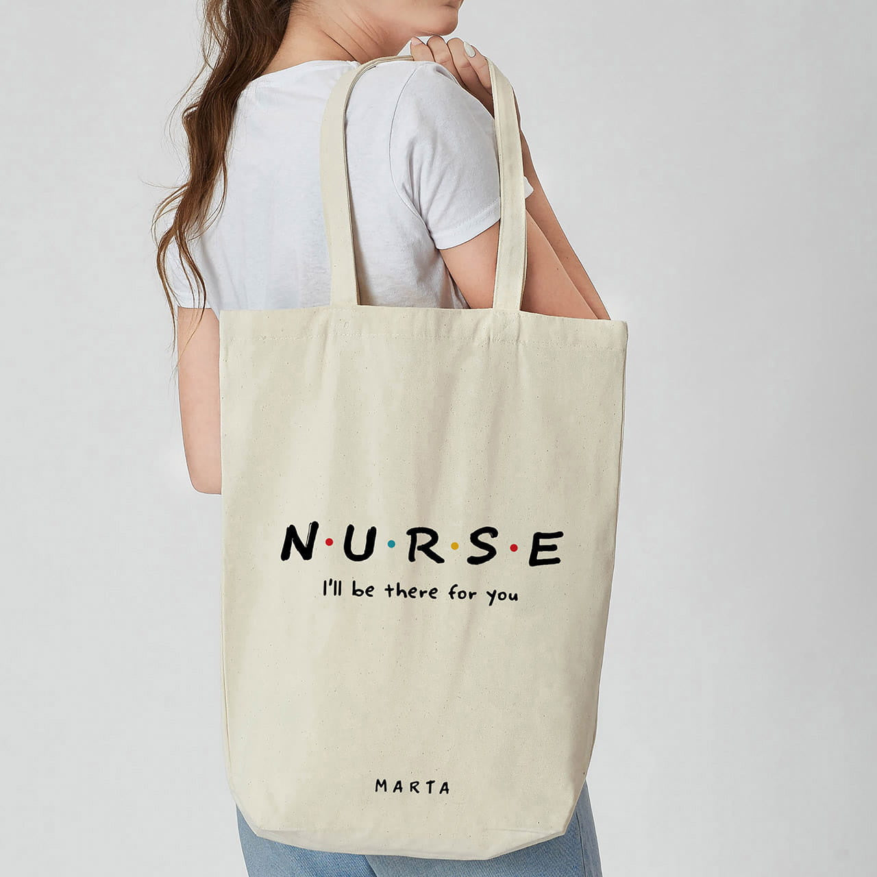 Personalizowana torba dla pielęgniarki prezent dla pielęgniarki bawełniana torba torba personalizowana