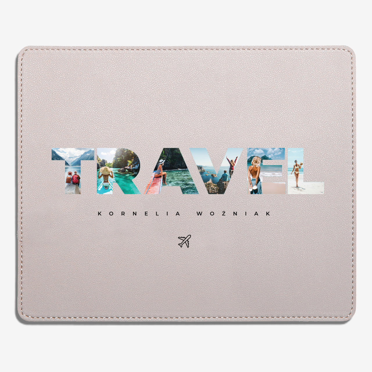 Personalizowana podkładka pod mysz - Kolaż Zdjęć - prezent dla podróżnika