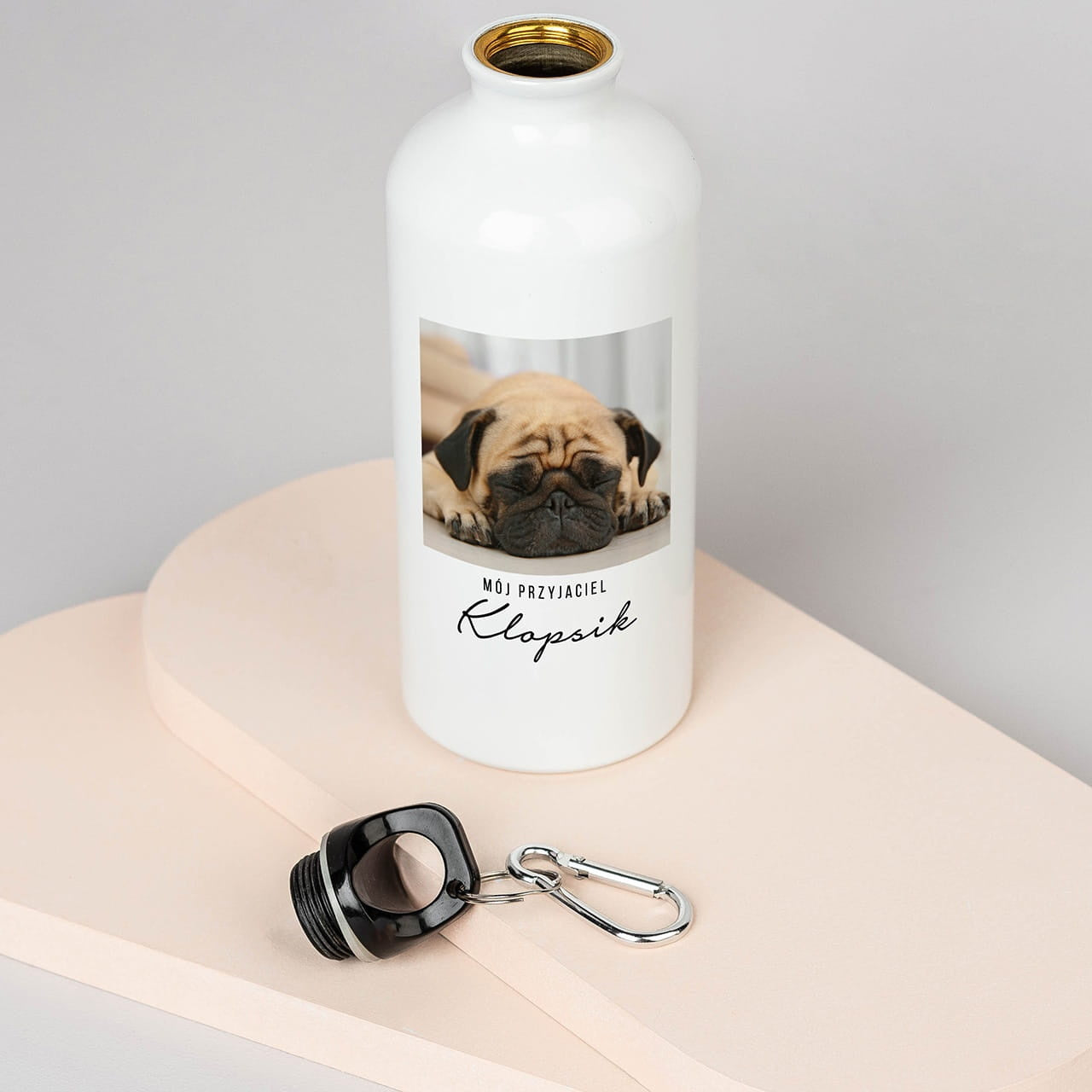 Personalizowany bidon ze zdjęciem - przyjaciel prezent dla psiarza bidon personalizowany prezent dla miłośnika psów