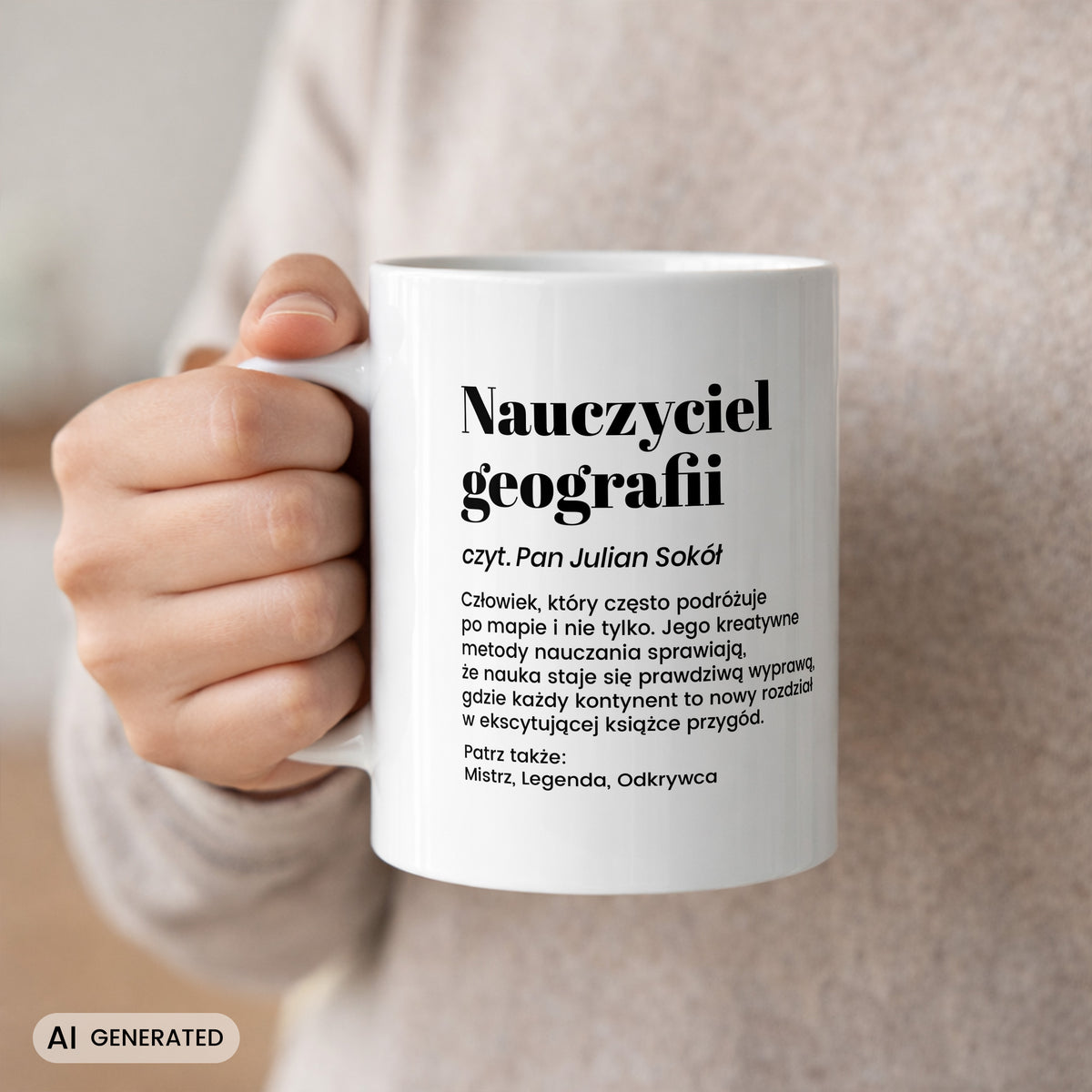 Personalizowany kubek dla nauczyciela geografii - Definicja