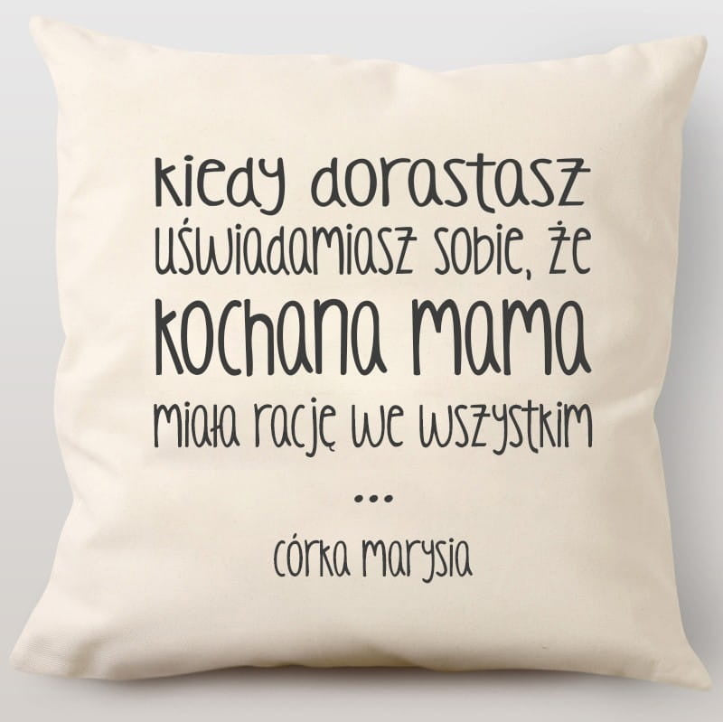 Personalizowana poduszka dla mamy - Kochana Mama poduszka na dzień mamy prezent dla mamy prezent na dzień mamy