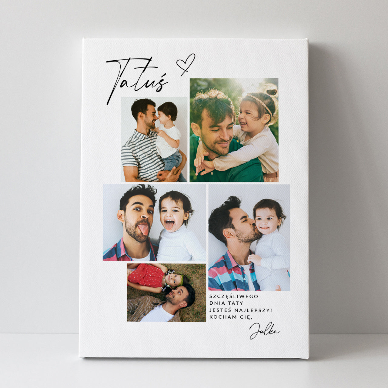 Personalizowany obraz na dzień taty 70 x50 cm - prezent dla taty 