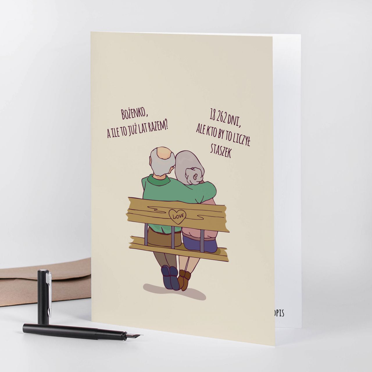 Personalizowana kartka na rocznicę ślubu A4 - liczba dni