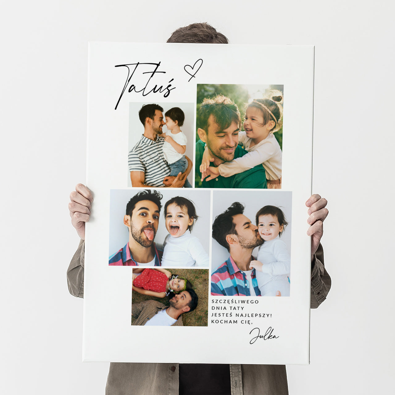 Obraz dla taty 100 x 70 cm - prezent personalizowany dla taty 