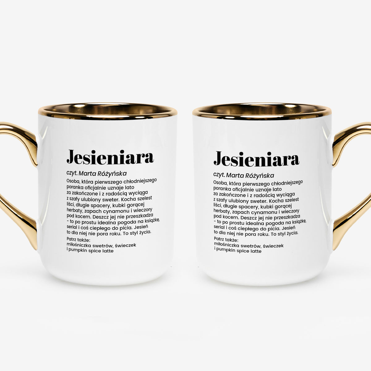 Personalizowany kubek z definicją - prezent dla jesieniary