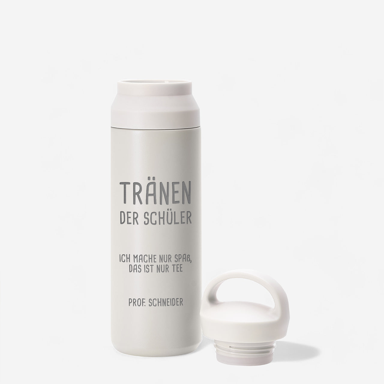 Personalisierte Thermosflasche für einen Lehrer – Tränen der Schüler