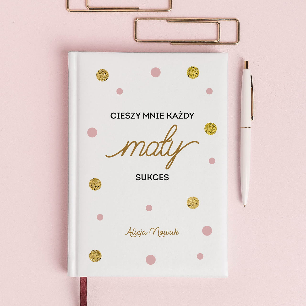 Kalendarz całoroczny Cieszy mnie każdy mały sukces - prezent dla optymistki