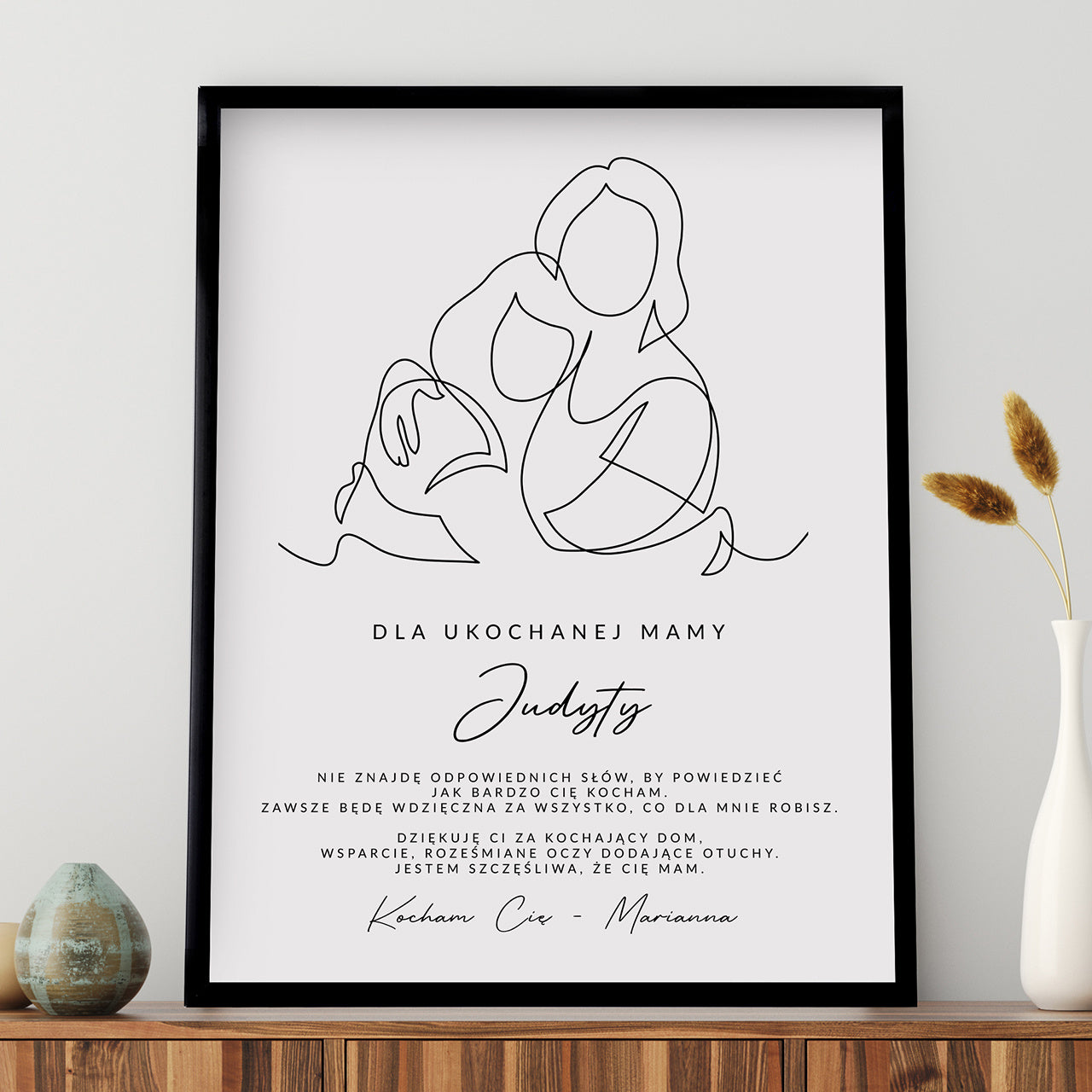 Plakat z okazji Dnia Mamy - prezent od córki plakat na dzień mamy prezent na dzień mamy prezent dla mamy