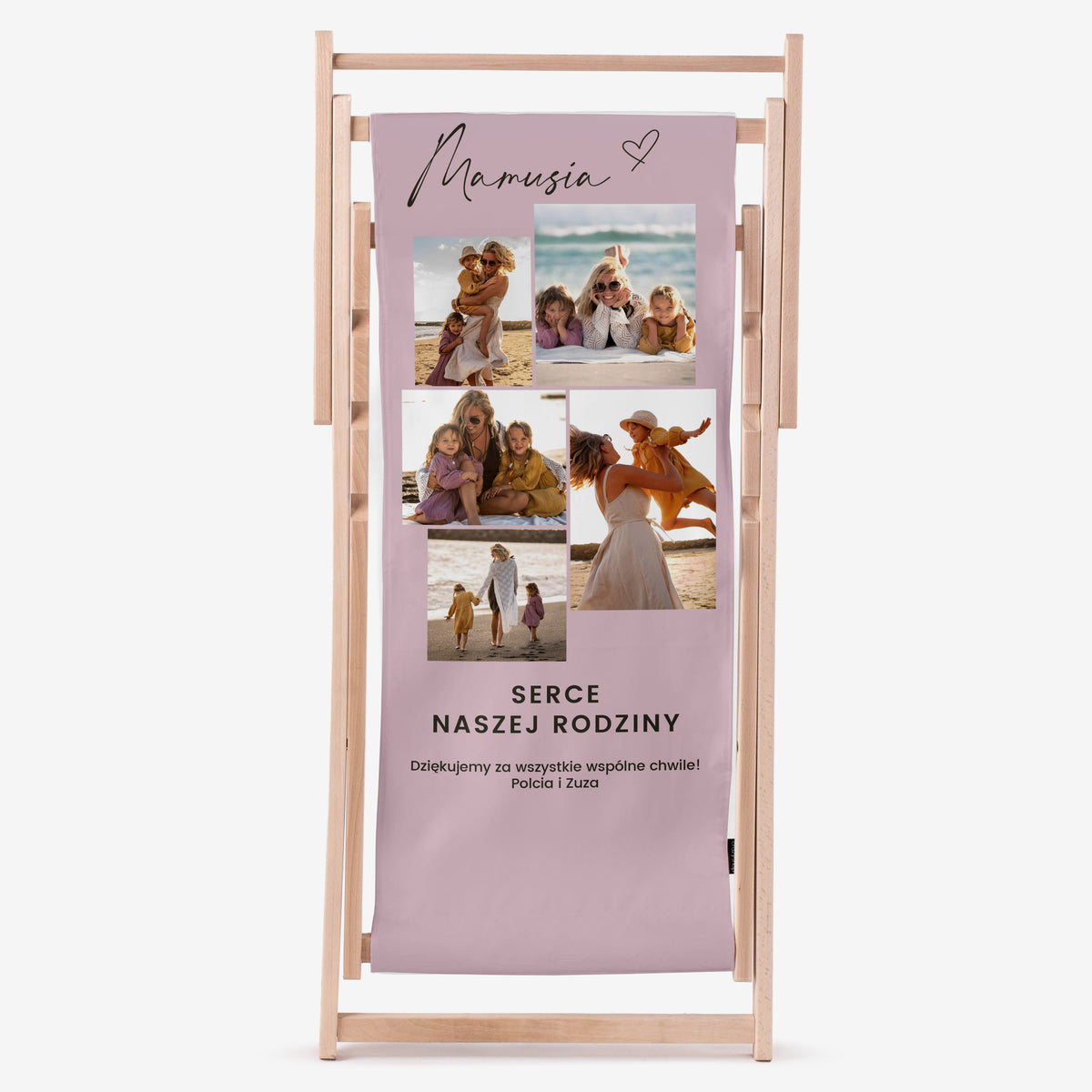 Leżak personalizowany ze zdjęciem - prezent dla mamy od dzieci