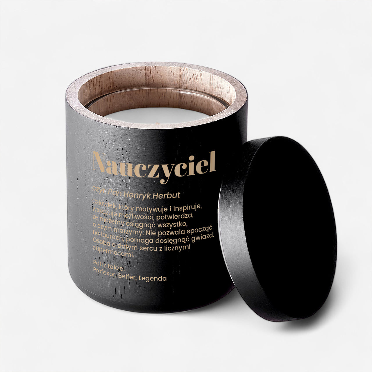 Świeczka dla nauczyciela personalizowana - prezent na zakończenie roku szkolnego
