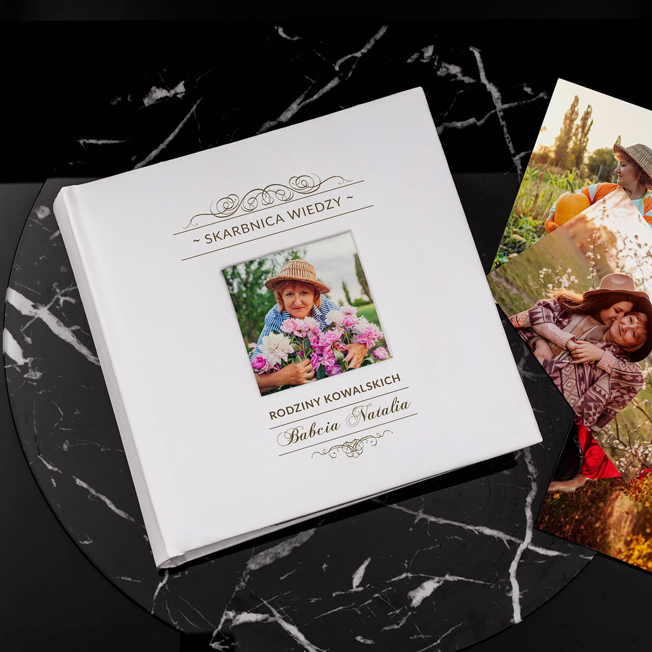 Album dla babci - Skarbnica Wiedzy - prezent dla babci na imieniny album fotograficzny dla babci dzień babci 