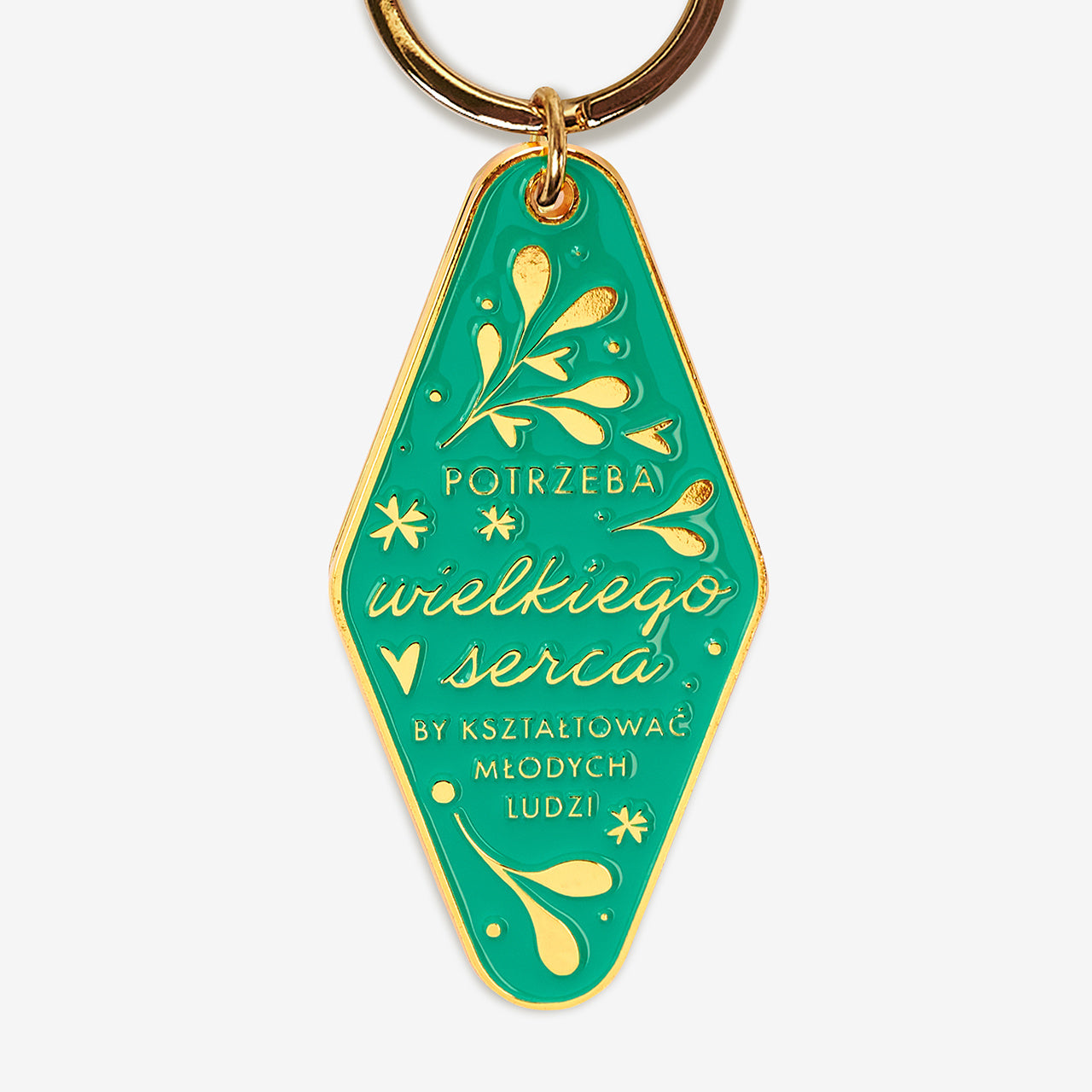 Emaliowany breloczek upominek dla nauczycielki - Wielkie serce prezent dla nauczyciela na Dzień Nauczyciela