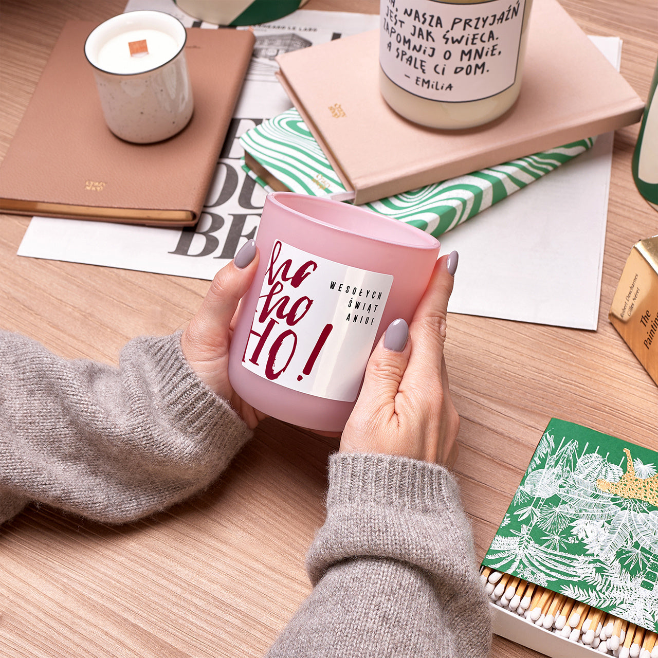 Świeczka na mikołajki dla dziewczyny Ho Ho Ho