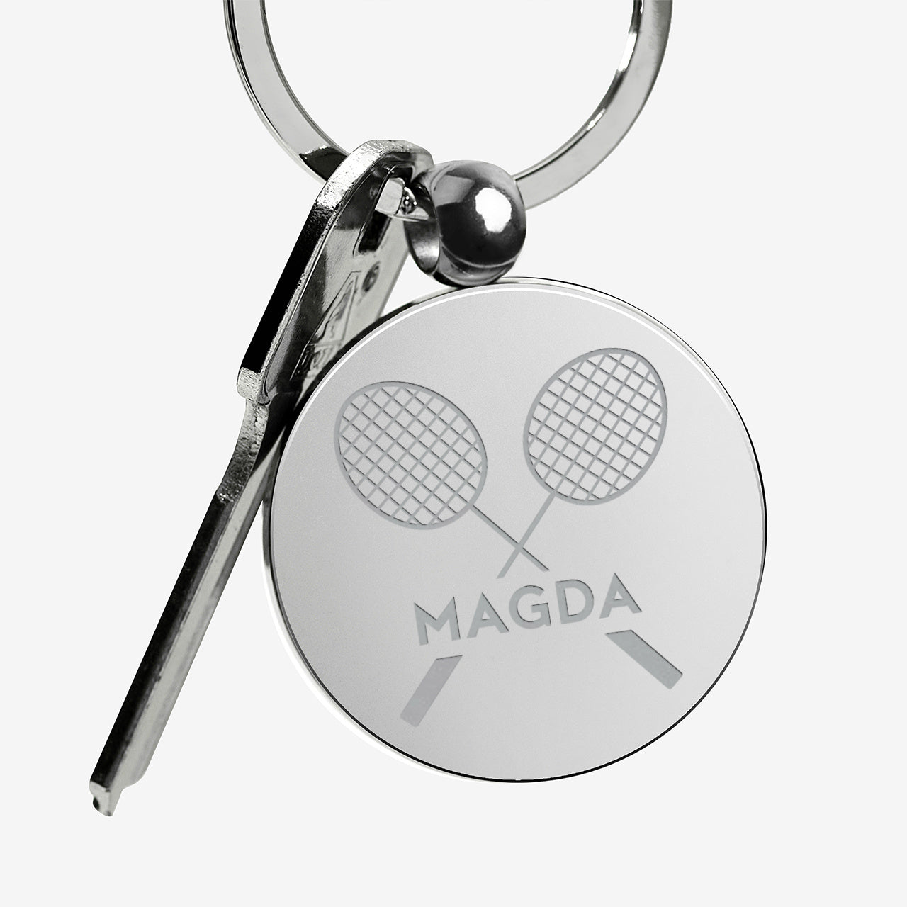 Personalizowany brelok badminton prezent dla miłośnika badmintona brelok sportowy