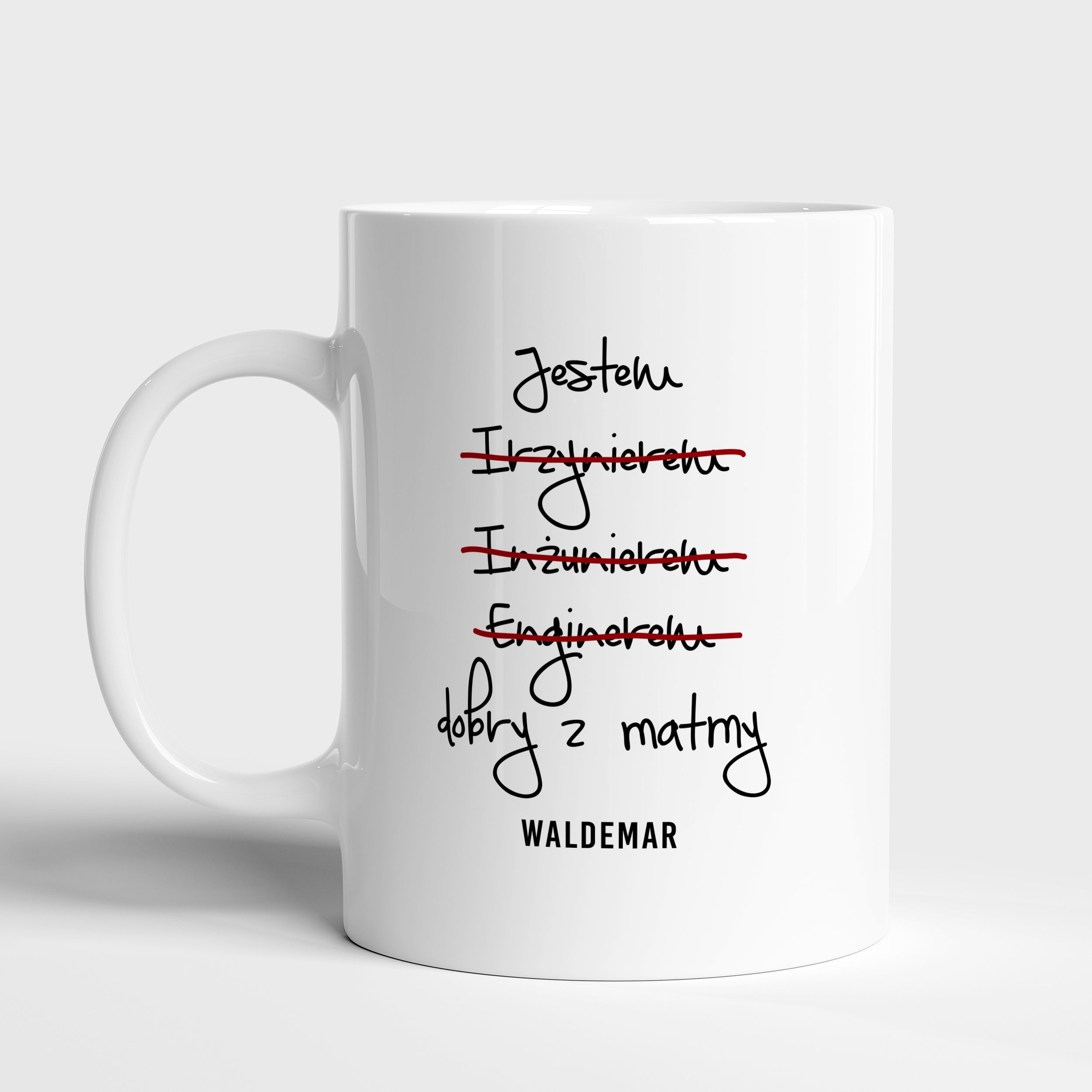 Personalizowany kubek dla inżyniera - Dobry Z Matmy kubek personalizowany prezent dla inżyniera