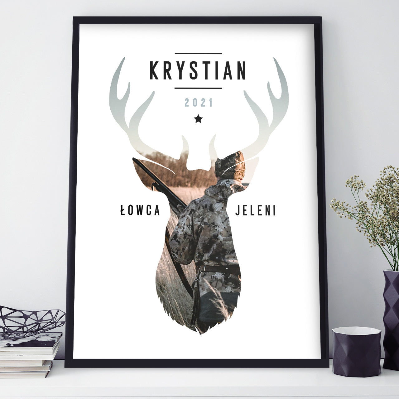 Plakat dla łowczego - łowca jeleni