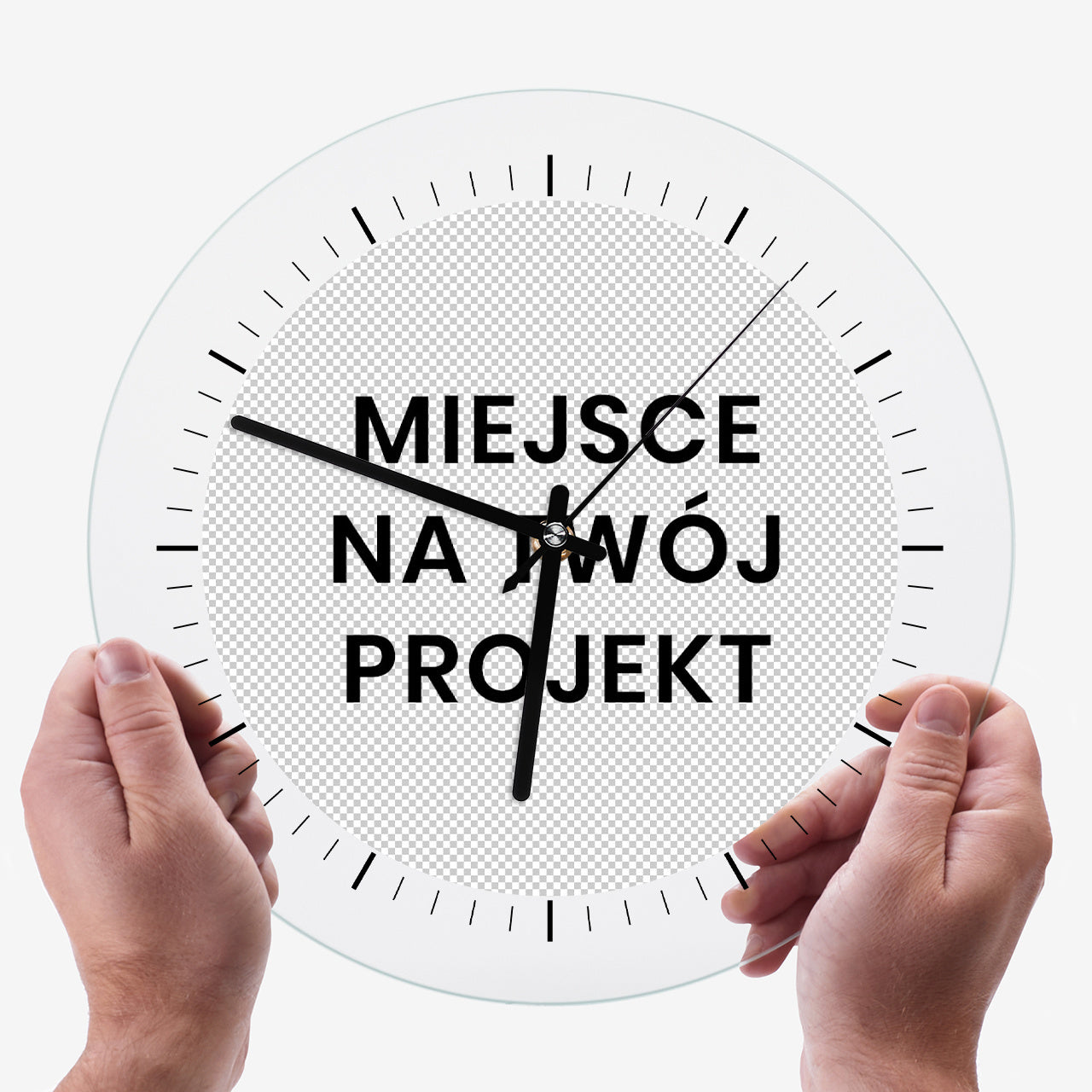 Szklany zegar personalizowany - Twój projekt