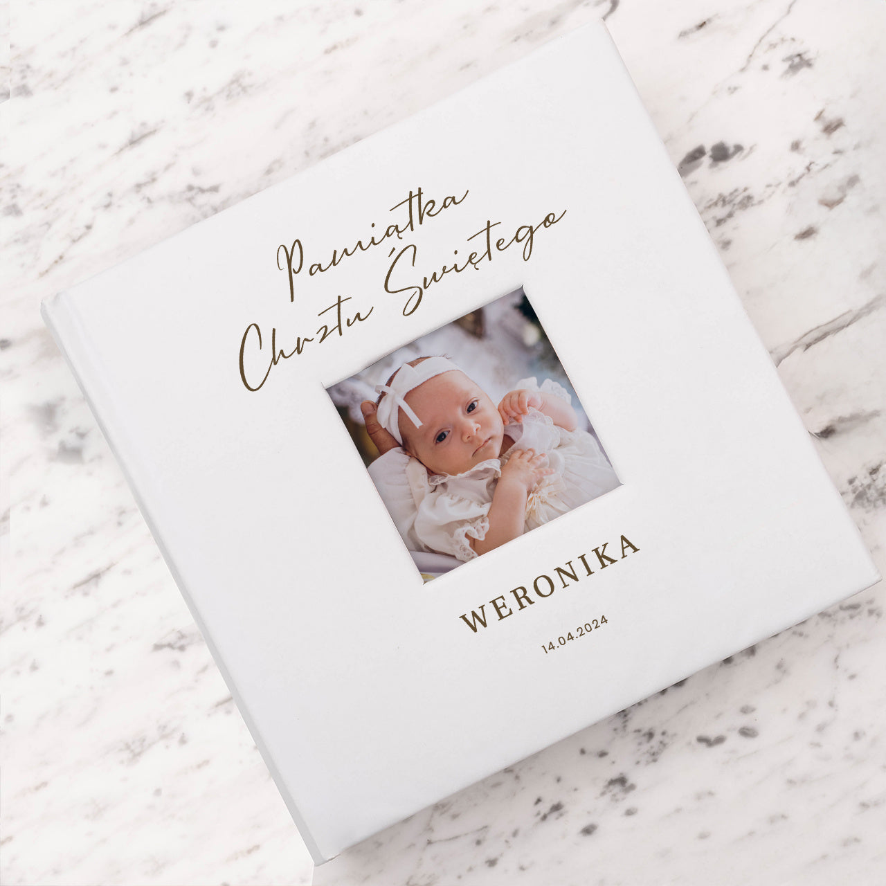 Album personalizowany na zdjęcia - prezent na chrzest dla dziewczynki