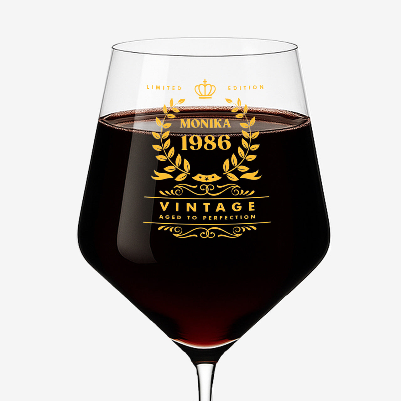 Duży kieliszek do wina z personalizacją - prezent na 40 urodziny dla koleżanki