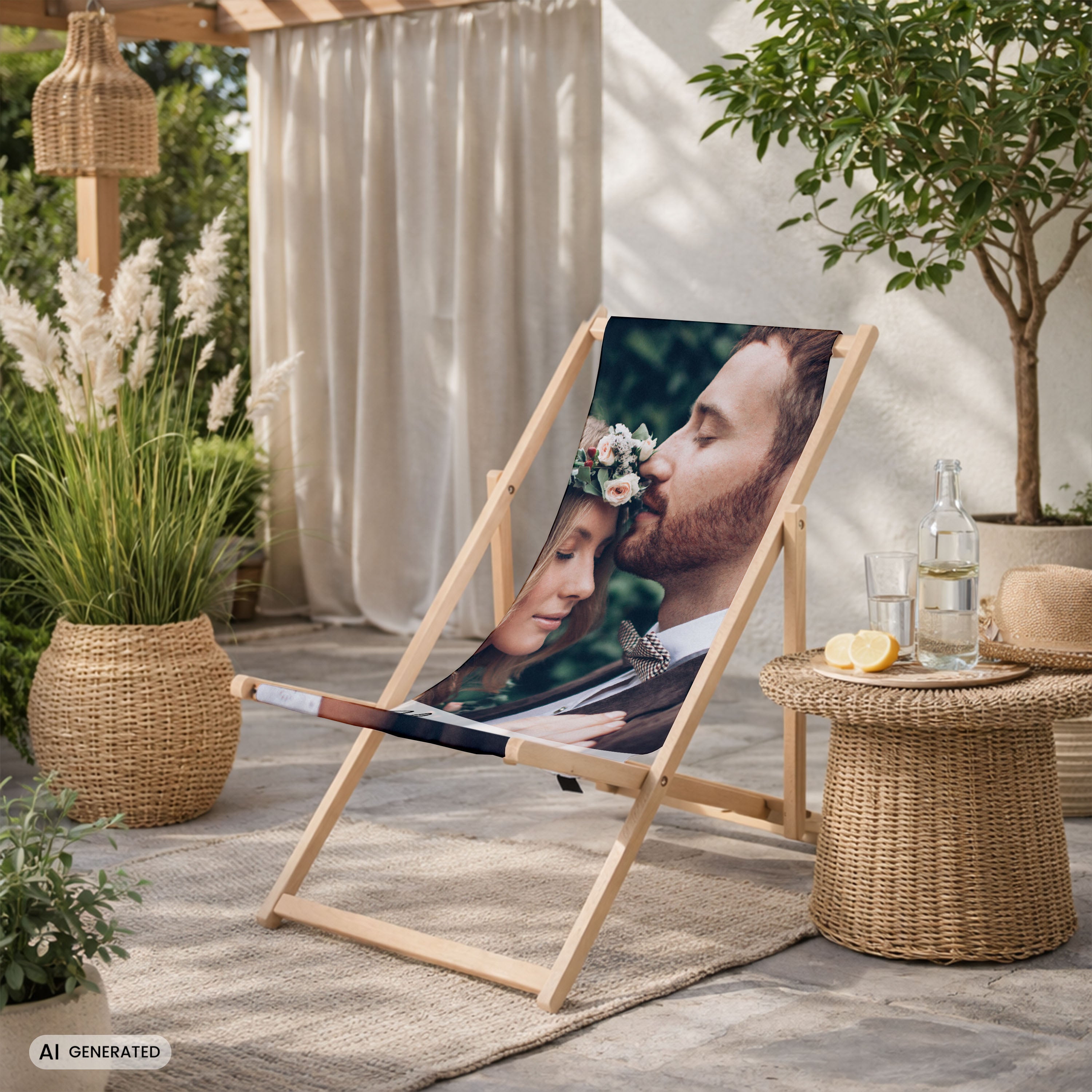 Liegestuhl mit eigenem Aufdruck - Geschenk mit Foto