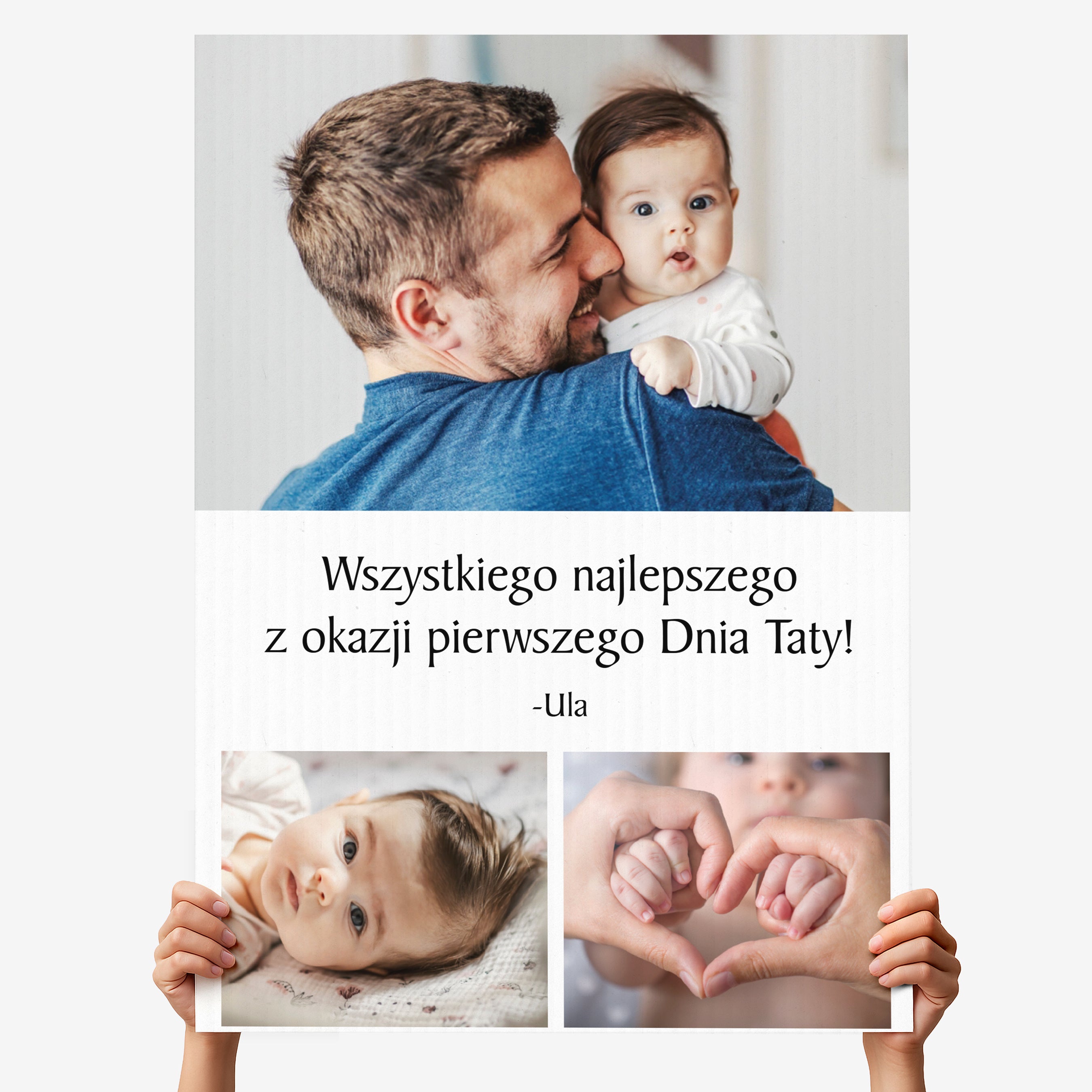 Kartka xxl na Pierwszy Dzień Taty ze zdjęciami