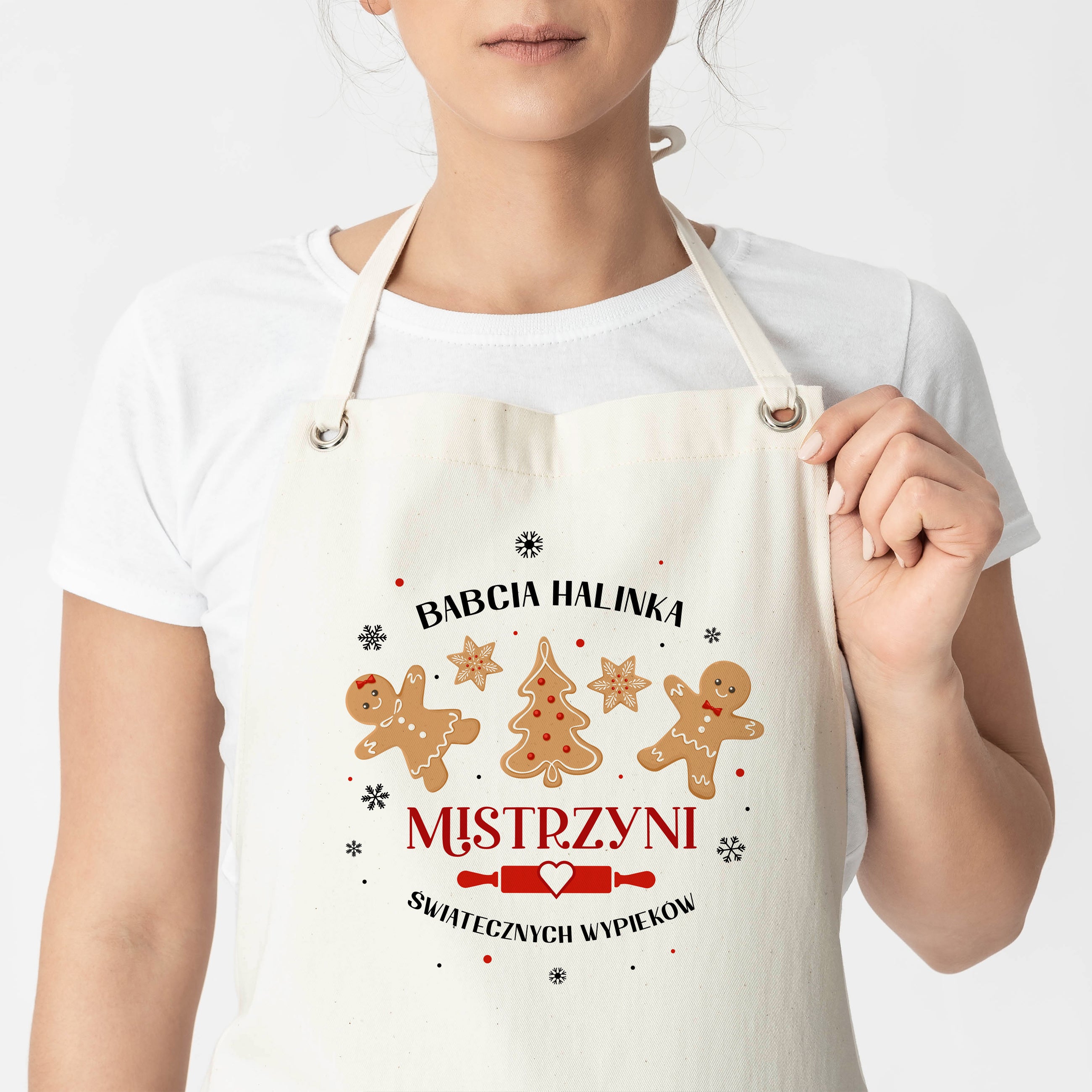 Świąteczny fartuszek dla babci - mistrzyni wypieków