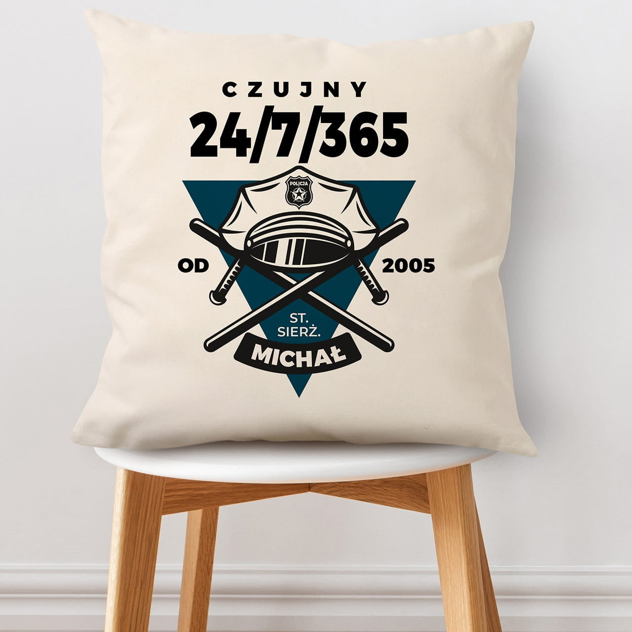 Poduszka dla policjanta prezent dla policjanta poduszka z nadrukiem poduszka personalizowana