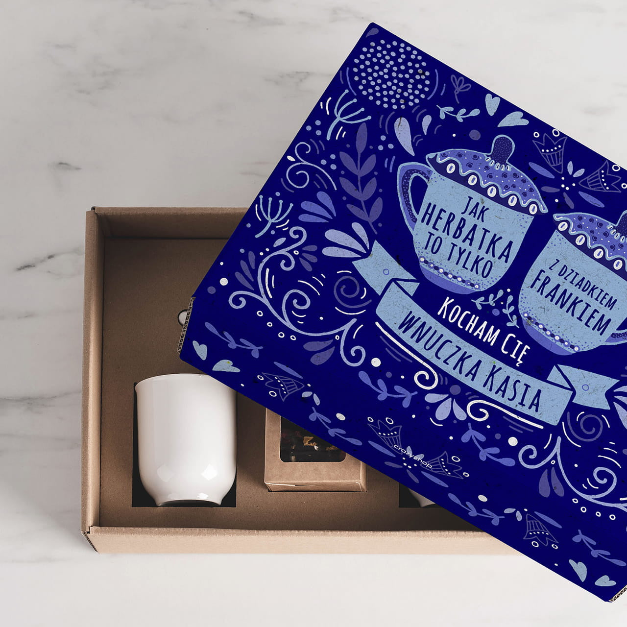 Zestaw prezentowy dla dziadka - zaparzacz z herbatą