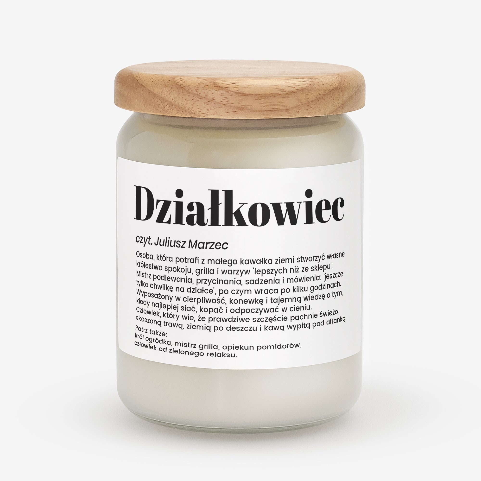 Świeca personalizowana dla działkowca