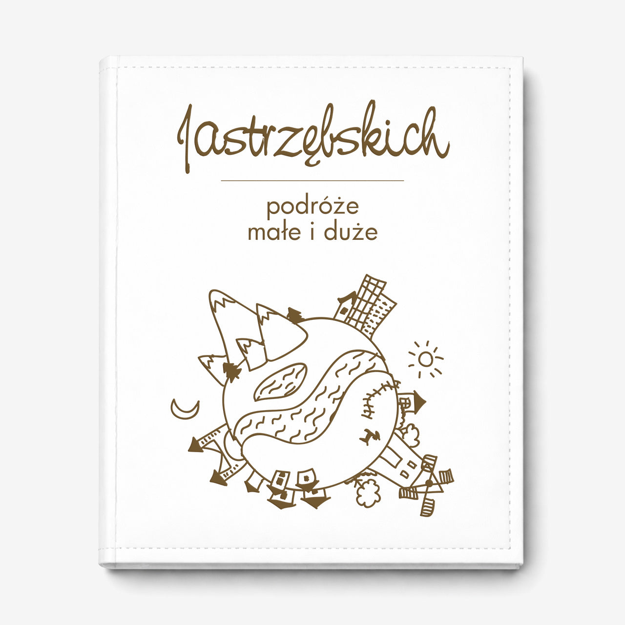 Grawerowany album na prezent dla pary - nasze podróże prezent dla podróżników album z grawerem personalizowany album