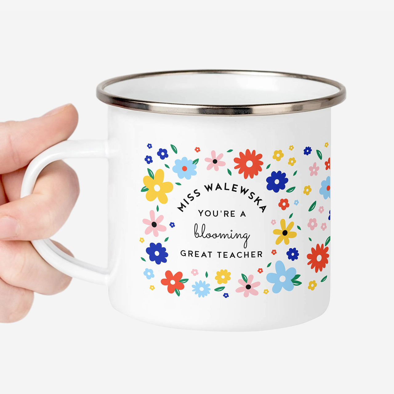 Kubek dla nauczyciela j. angielskiego - Blooming Great Techer kubek z nadrukiem prezent na Dzień Nauczyciela