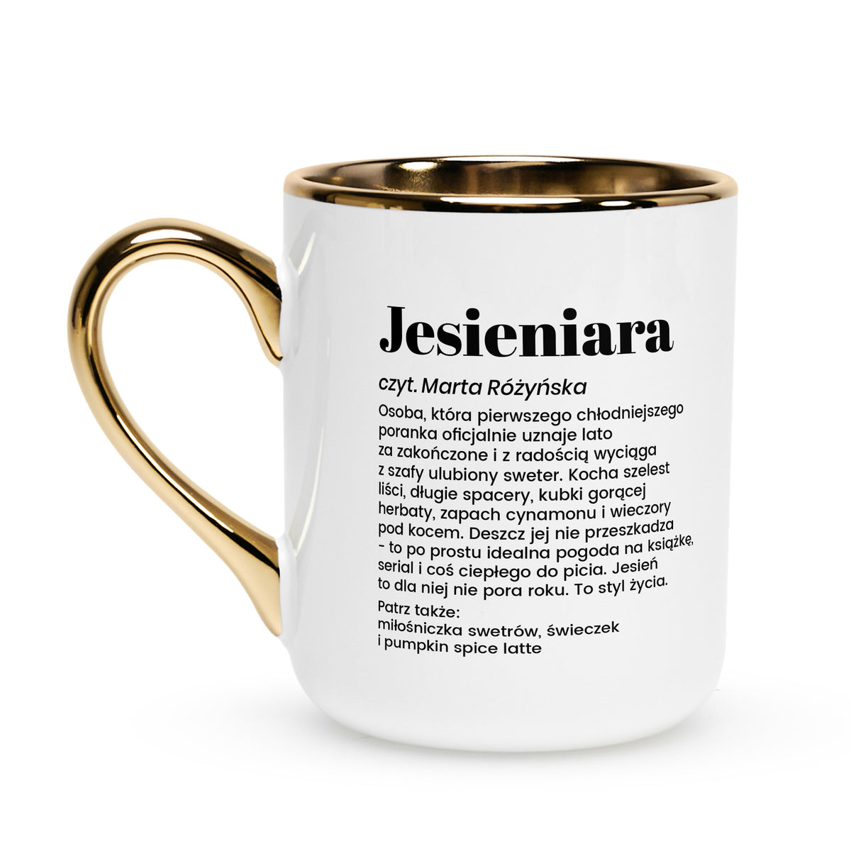 Personalizowany kubek z definicją - prezent dla jesieniary