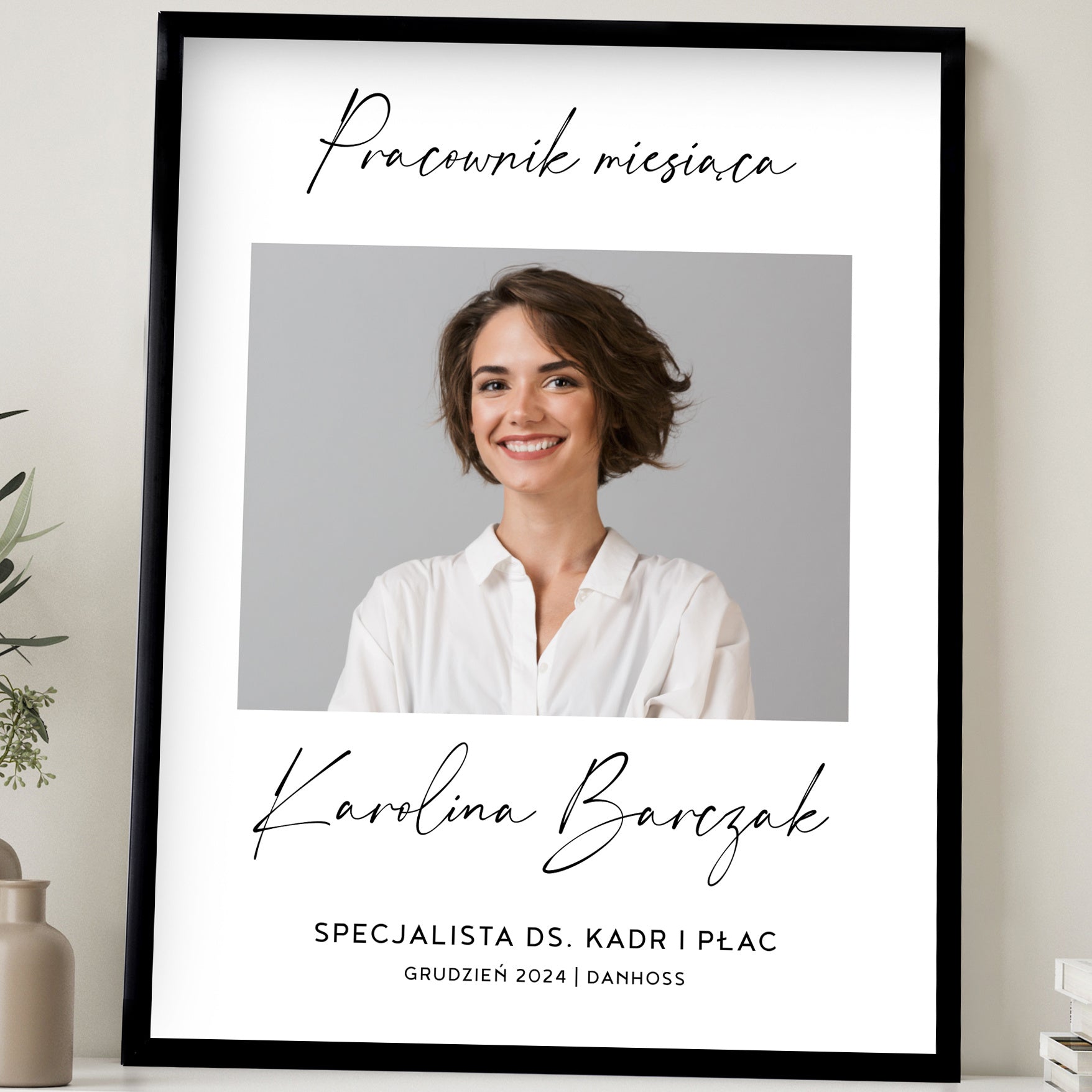 Plakat dla pracownika miesiąca prezent dla pracownika personalizowany plakat plakat ze zdjęciami